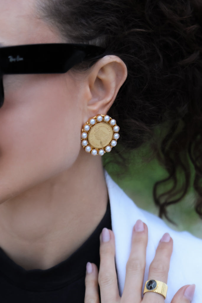Queen Victoria Coin Earrings