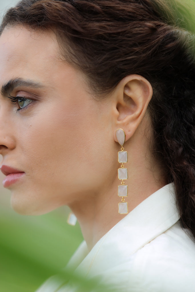 White Chalcedony Earrings