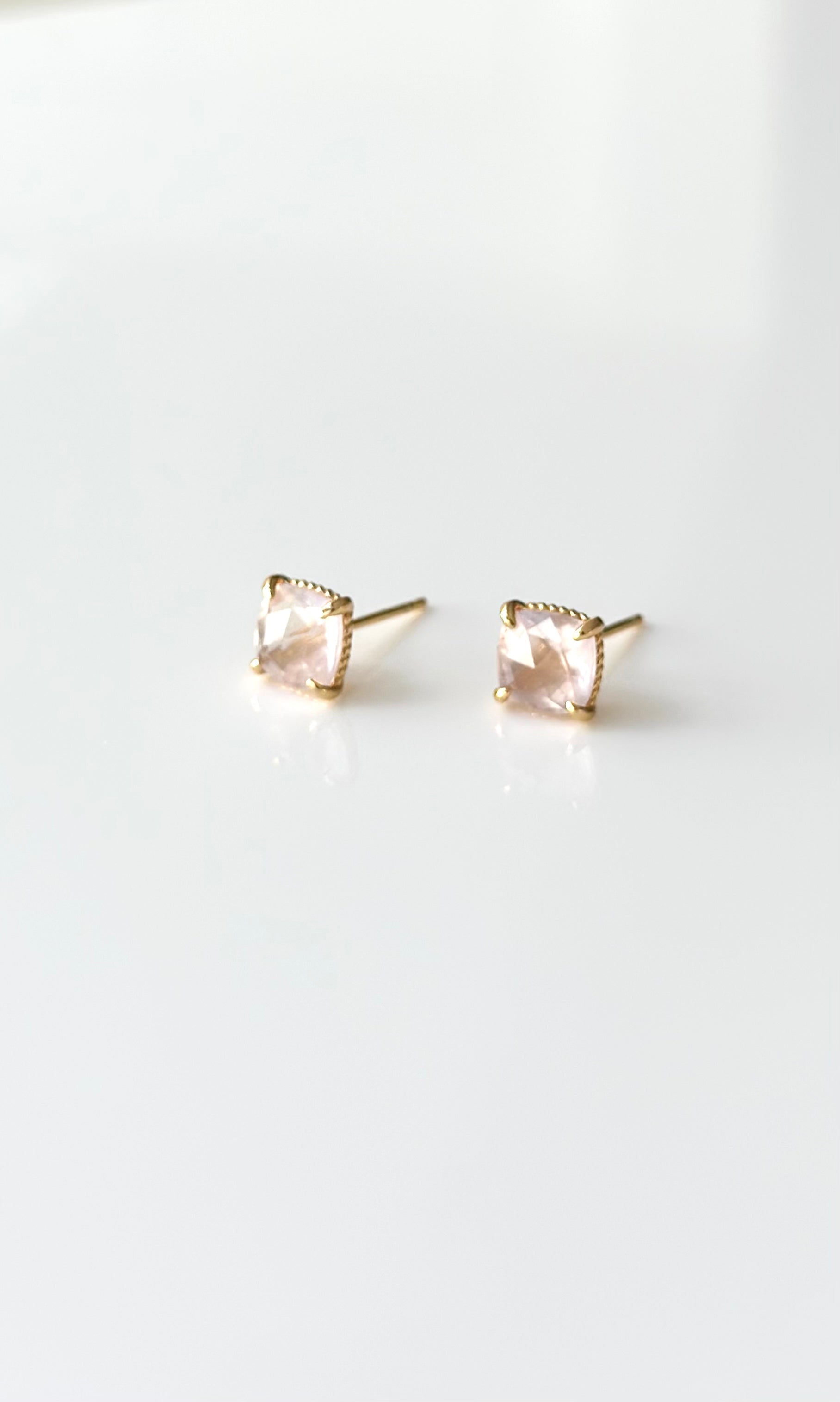 Rose Quartz Studs
