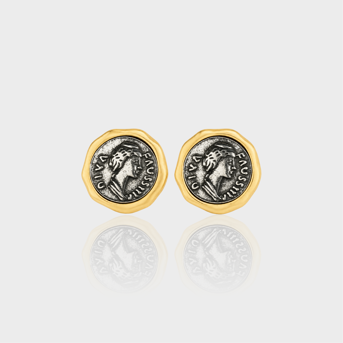 Wave Coin Earrings