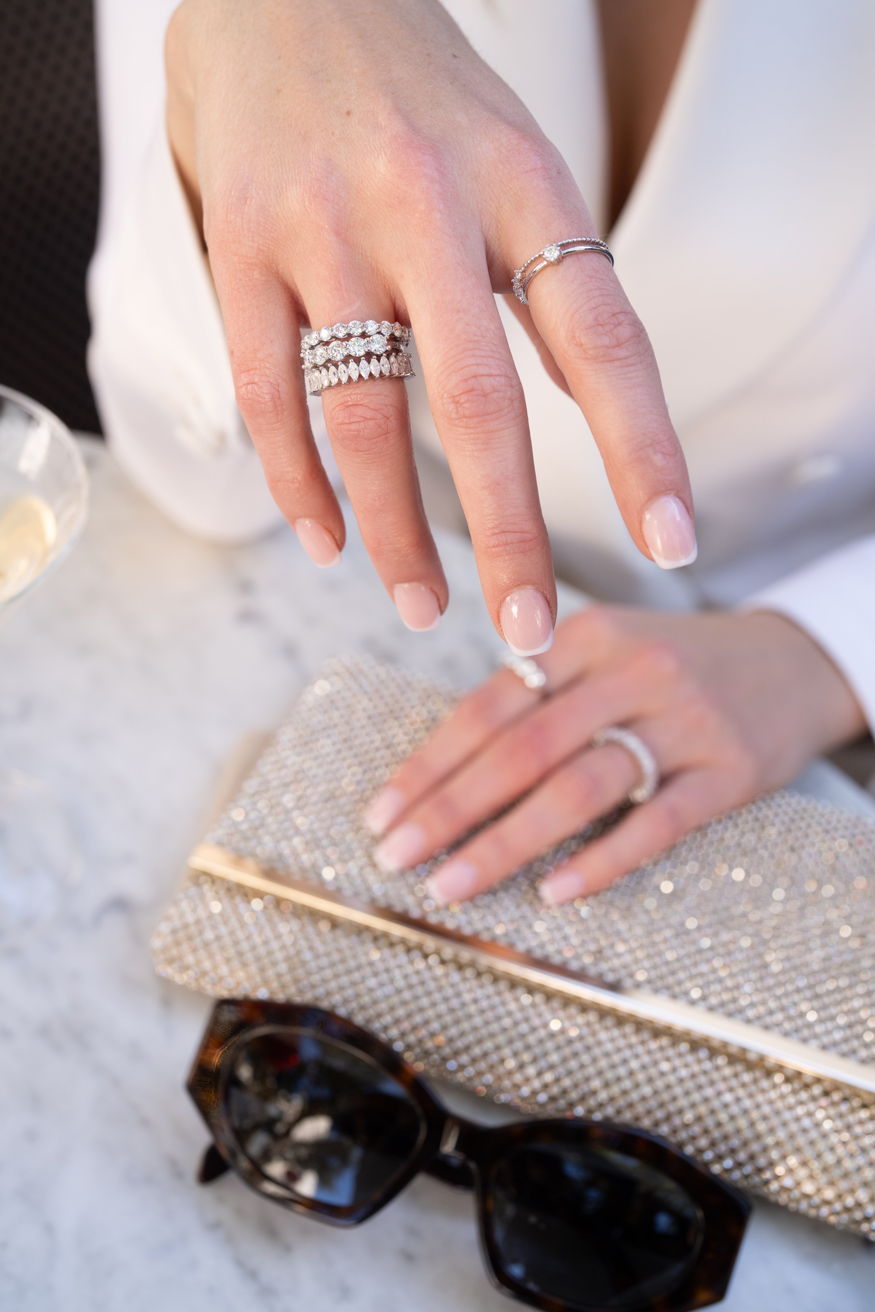Navette Marquise Moissanite Eternity Band Ring
