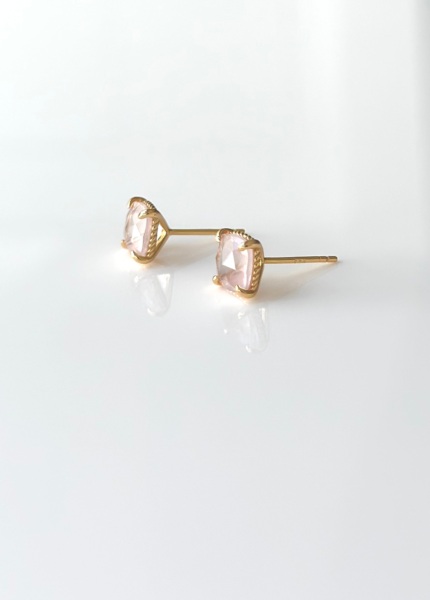 Rose Quartz Studs