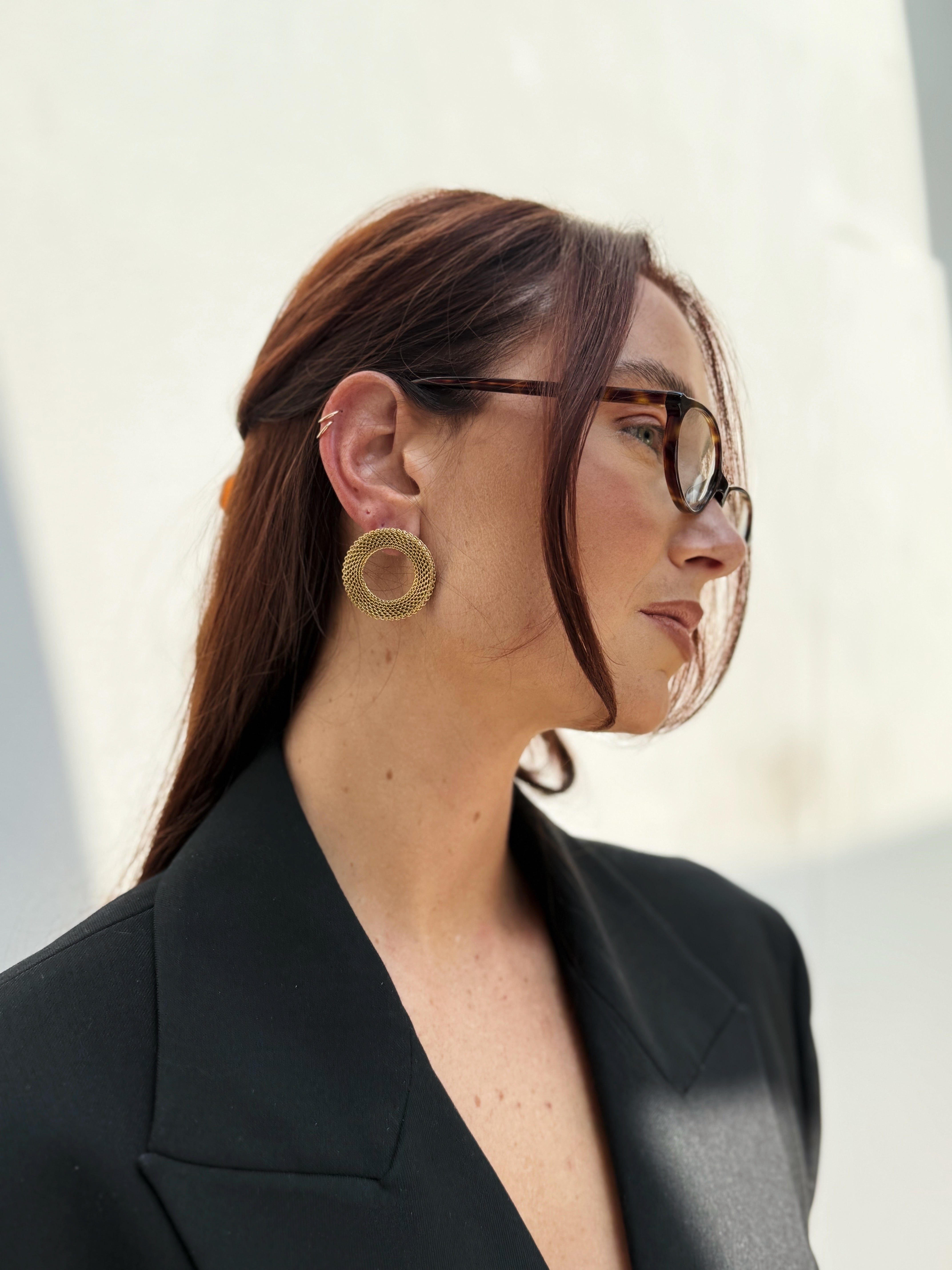 Mesh Circle Earrings