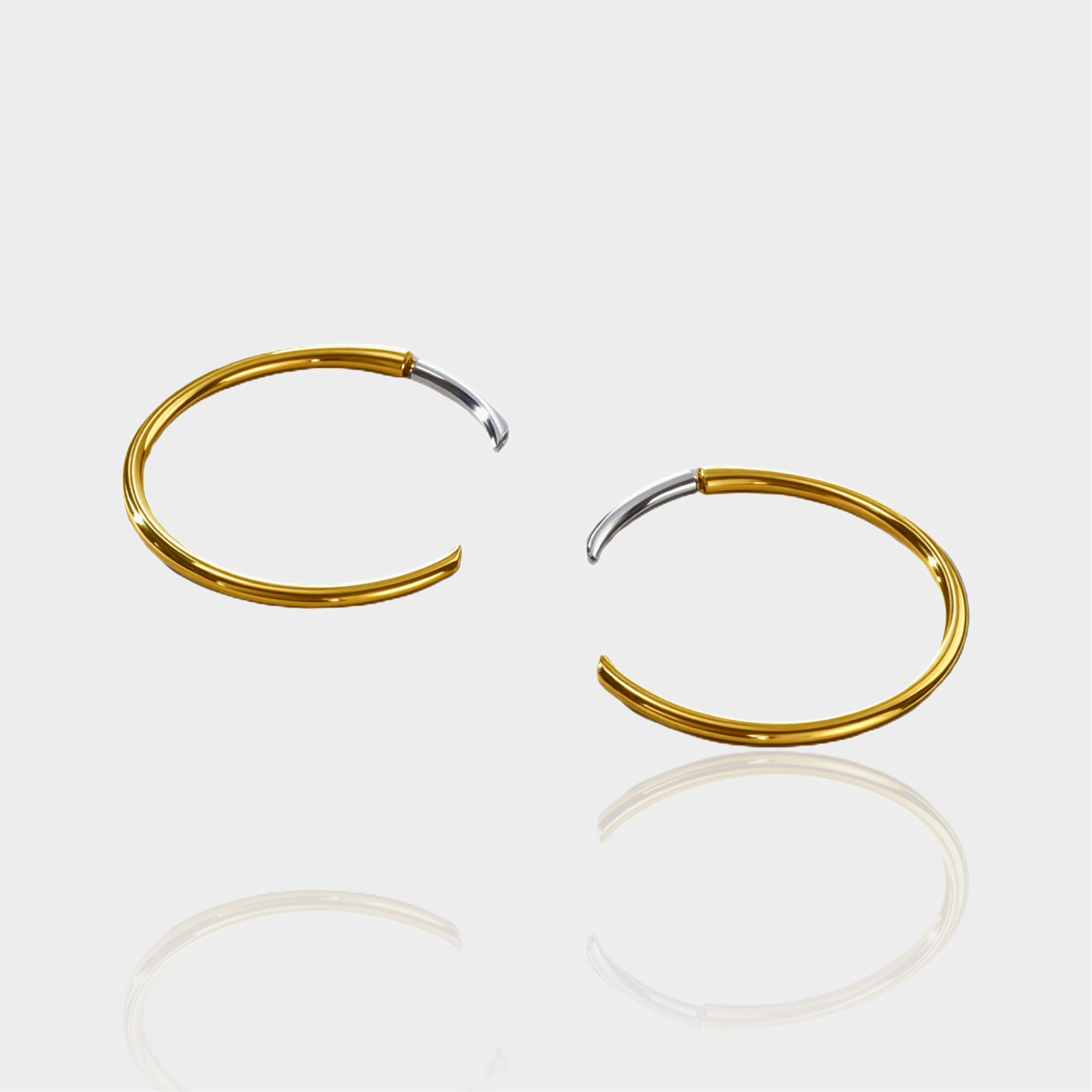 Two Tone Thin Hoops