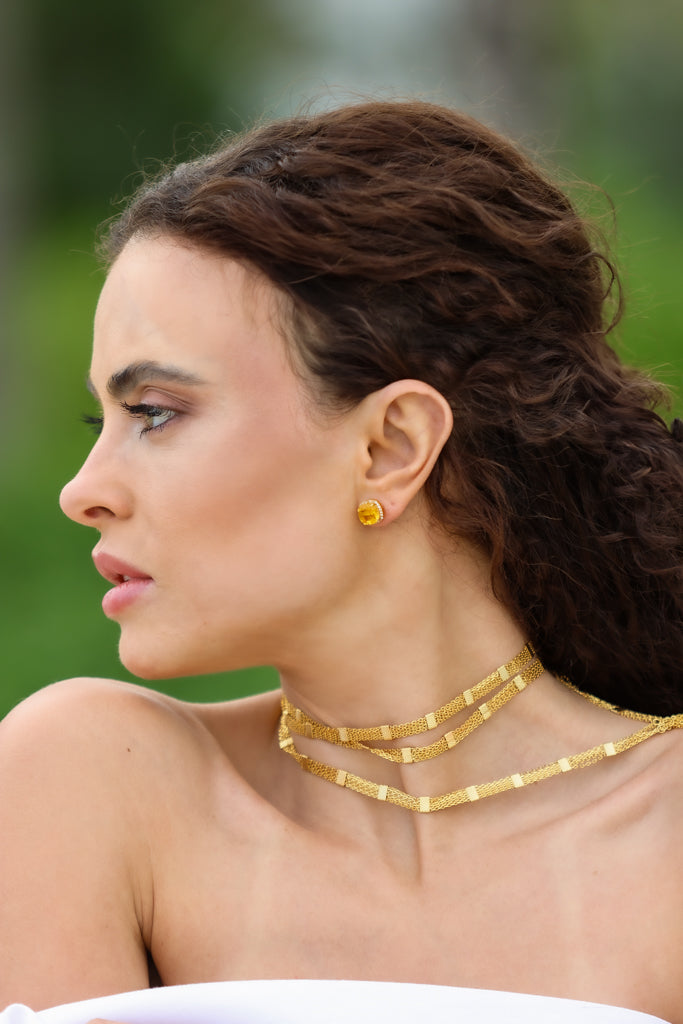 Citrine Studs