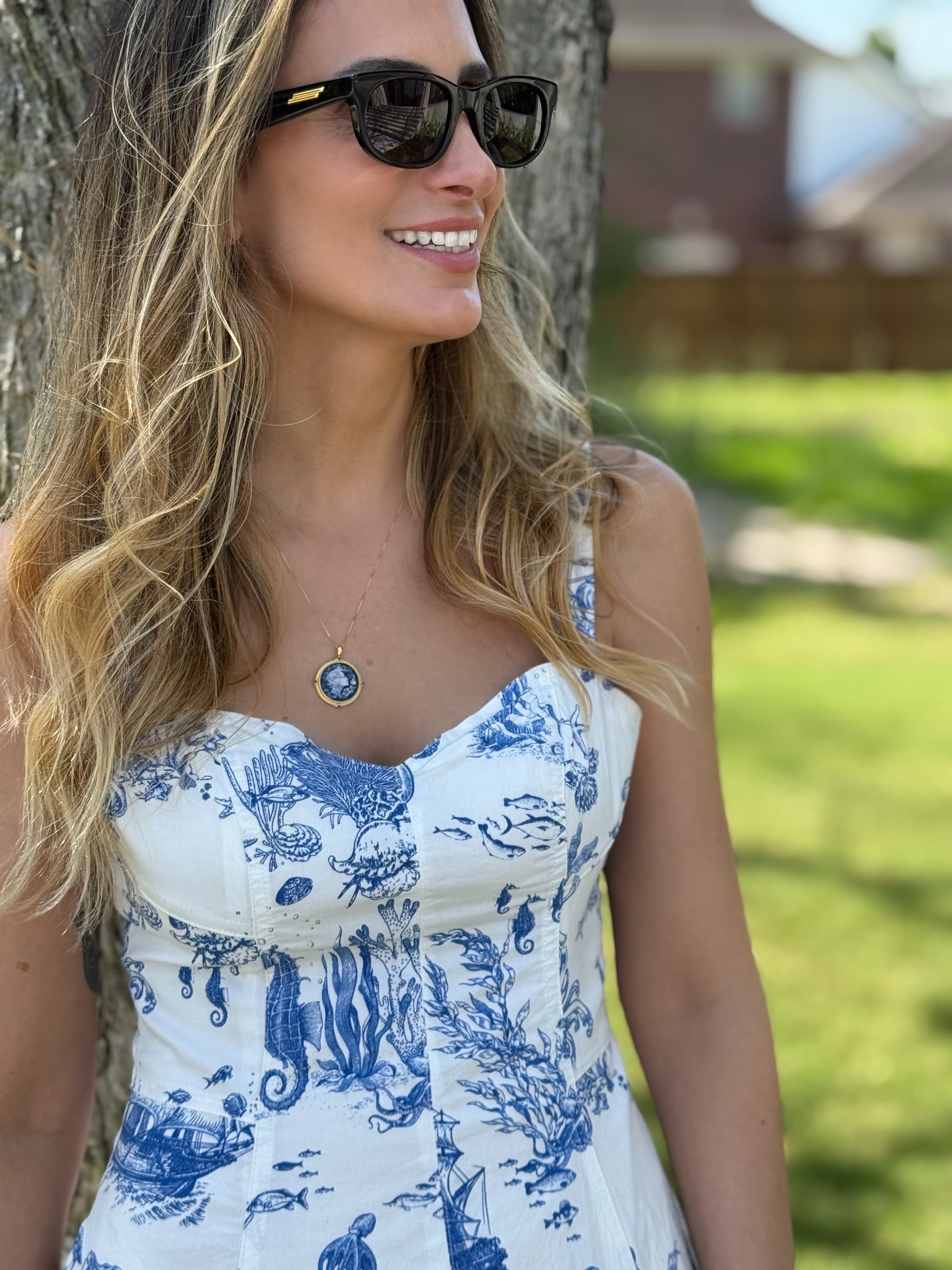 Lauren Agate Cameo Necklace