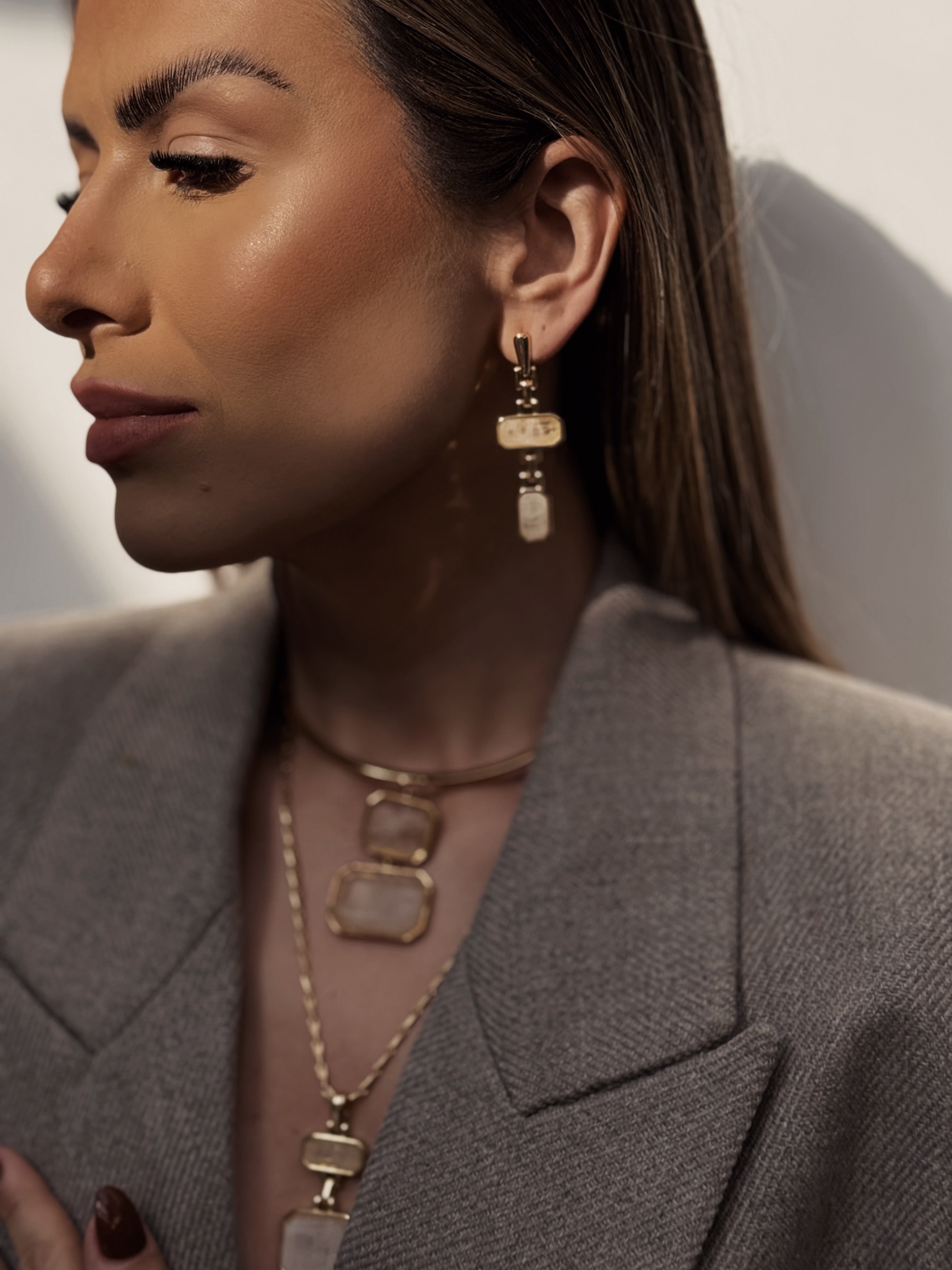 Crystal Pendant Earrings