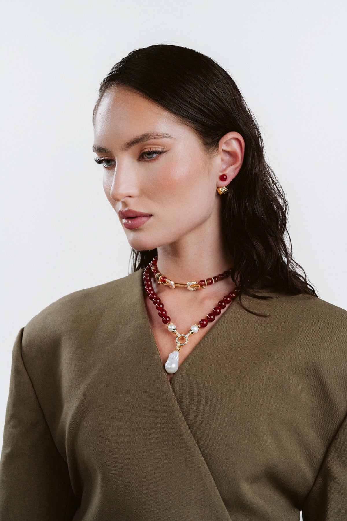 Red Agate Lagoon Necklace