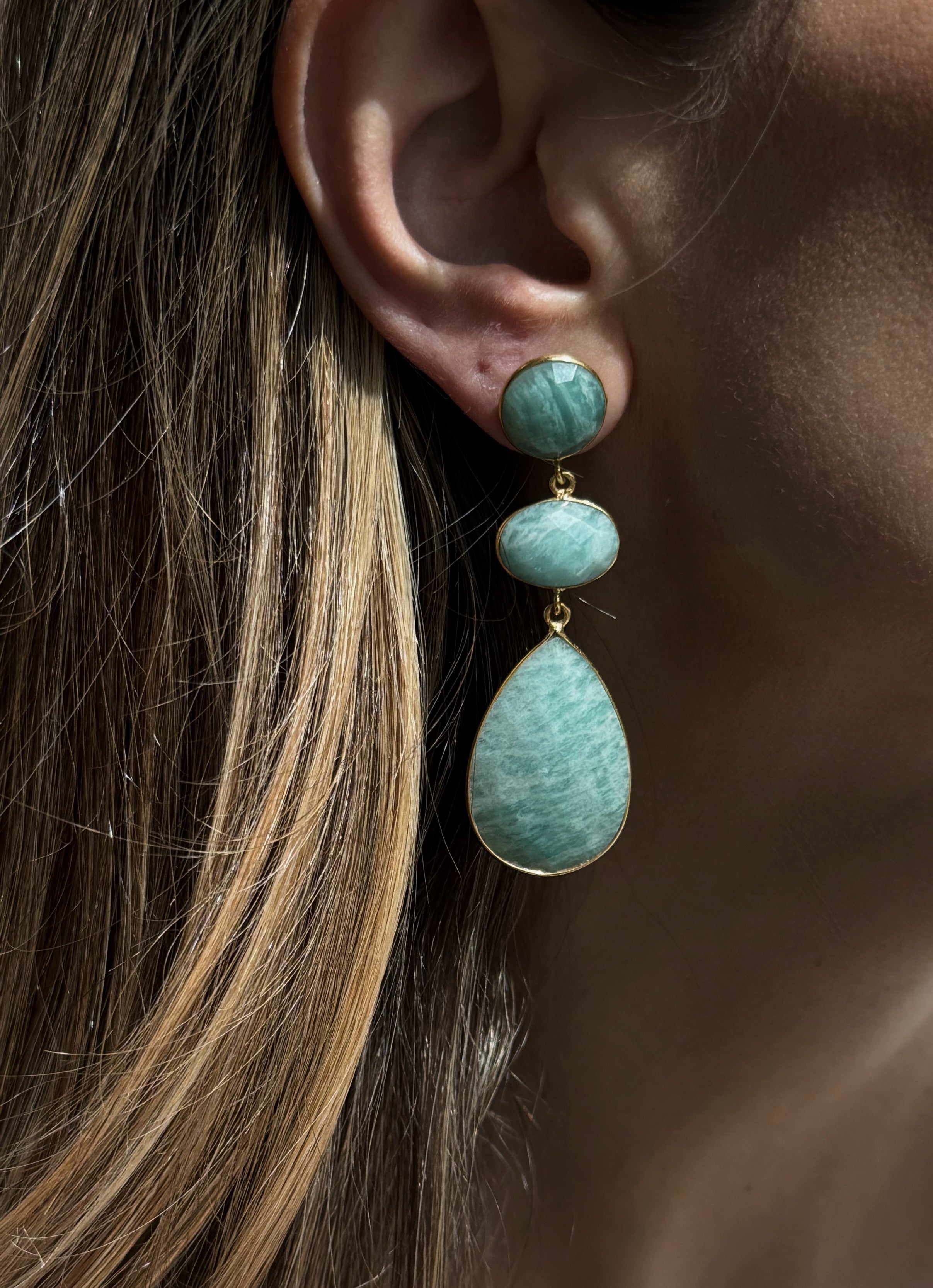 Amazonite Dangle Earrings
