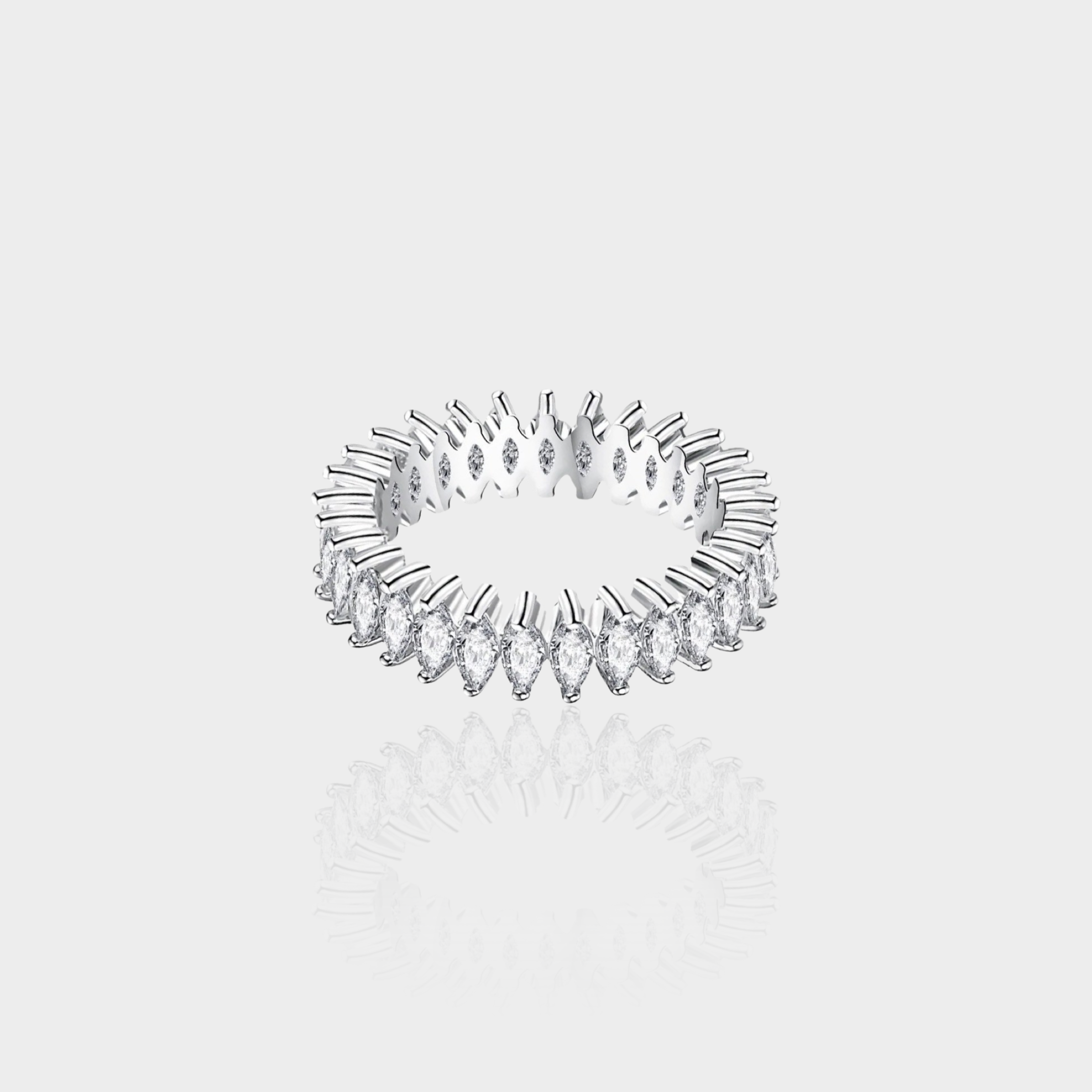 Navette Marquise Moissanite Eternity Band Ring