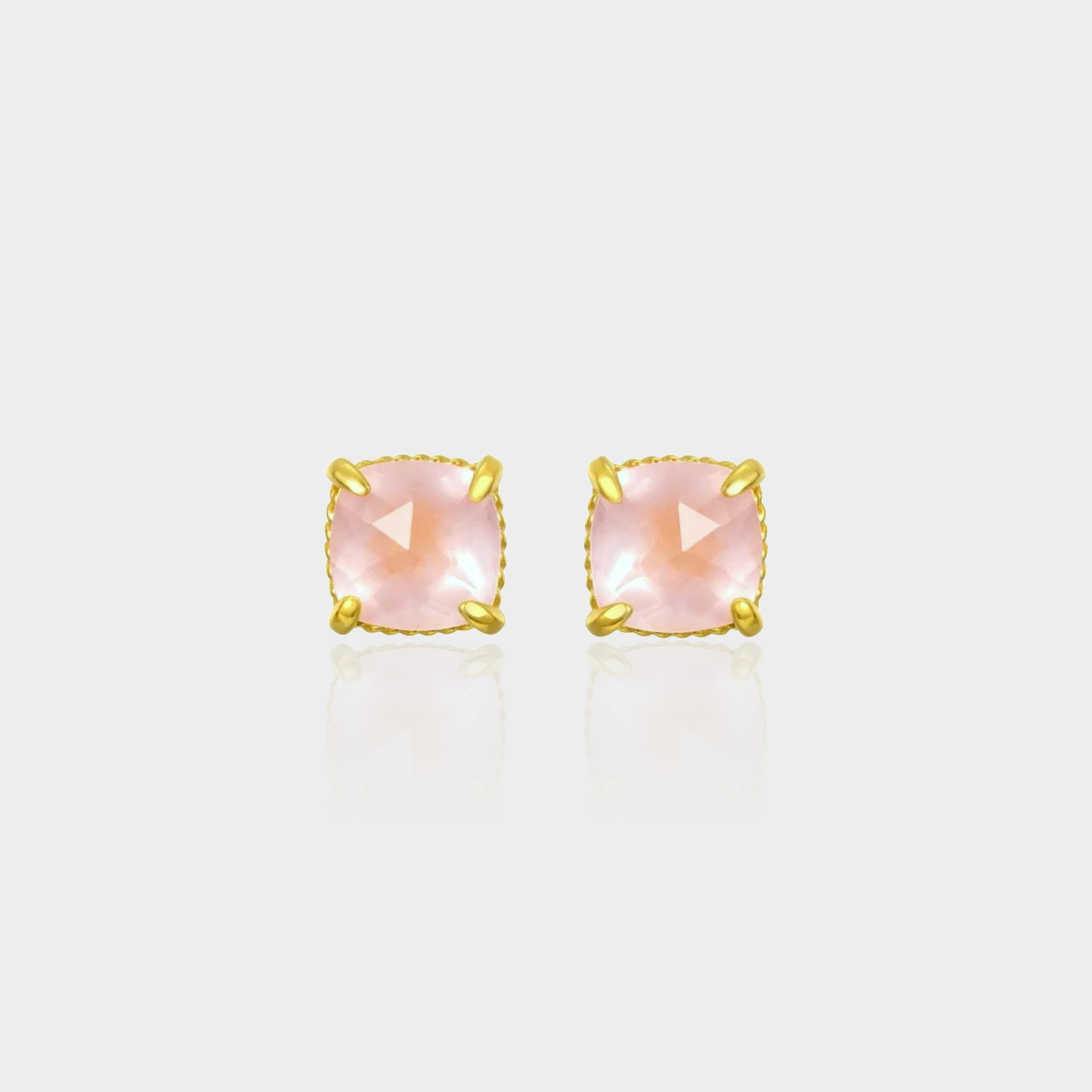 Rose Quartz Studs