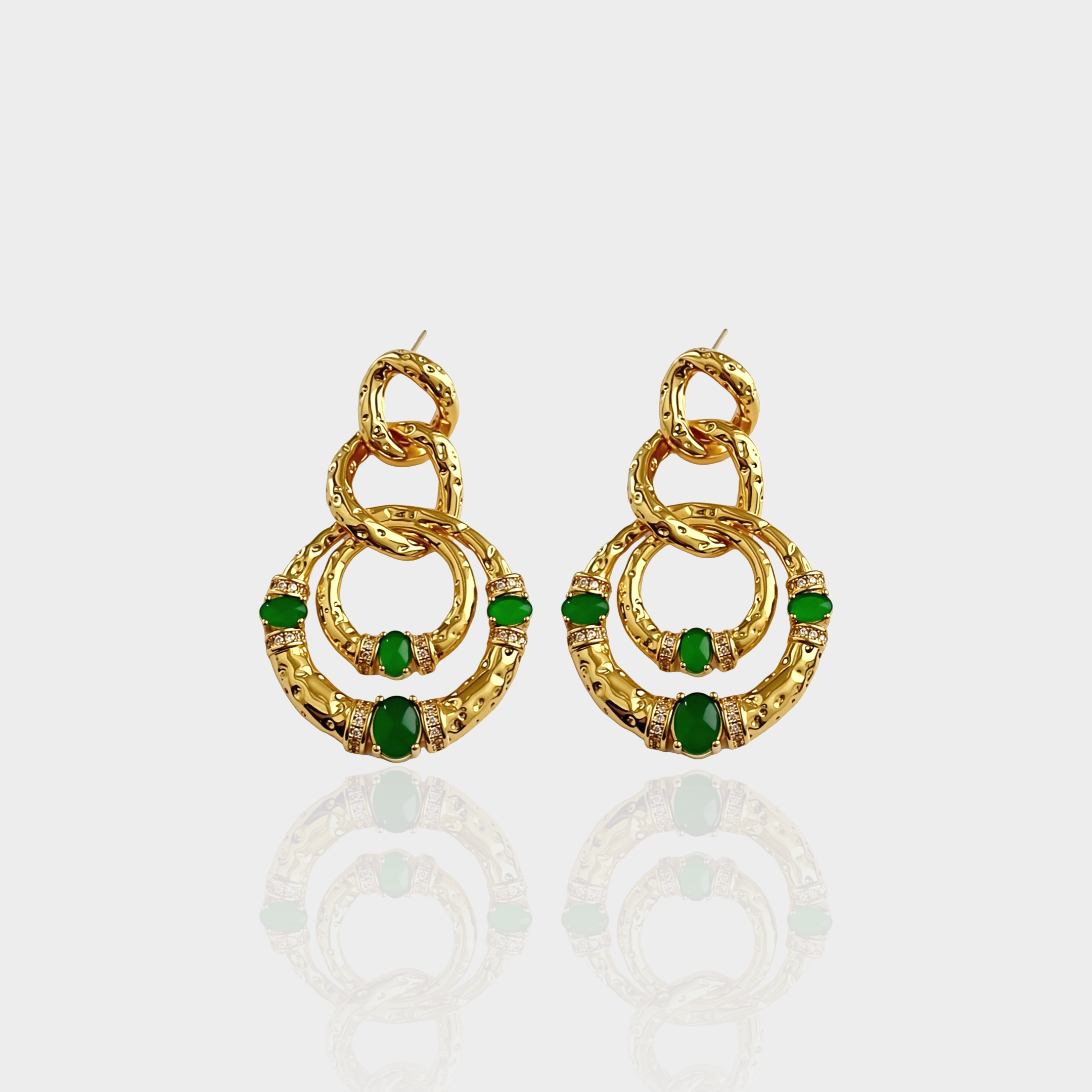 Emerald Dangle Earrings