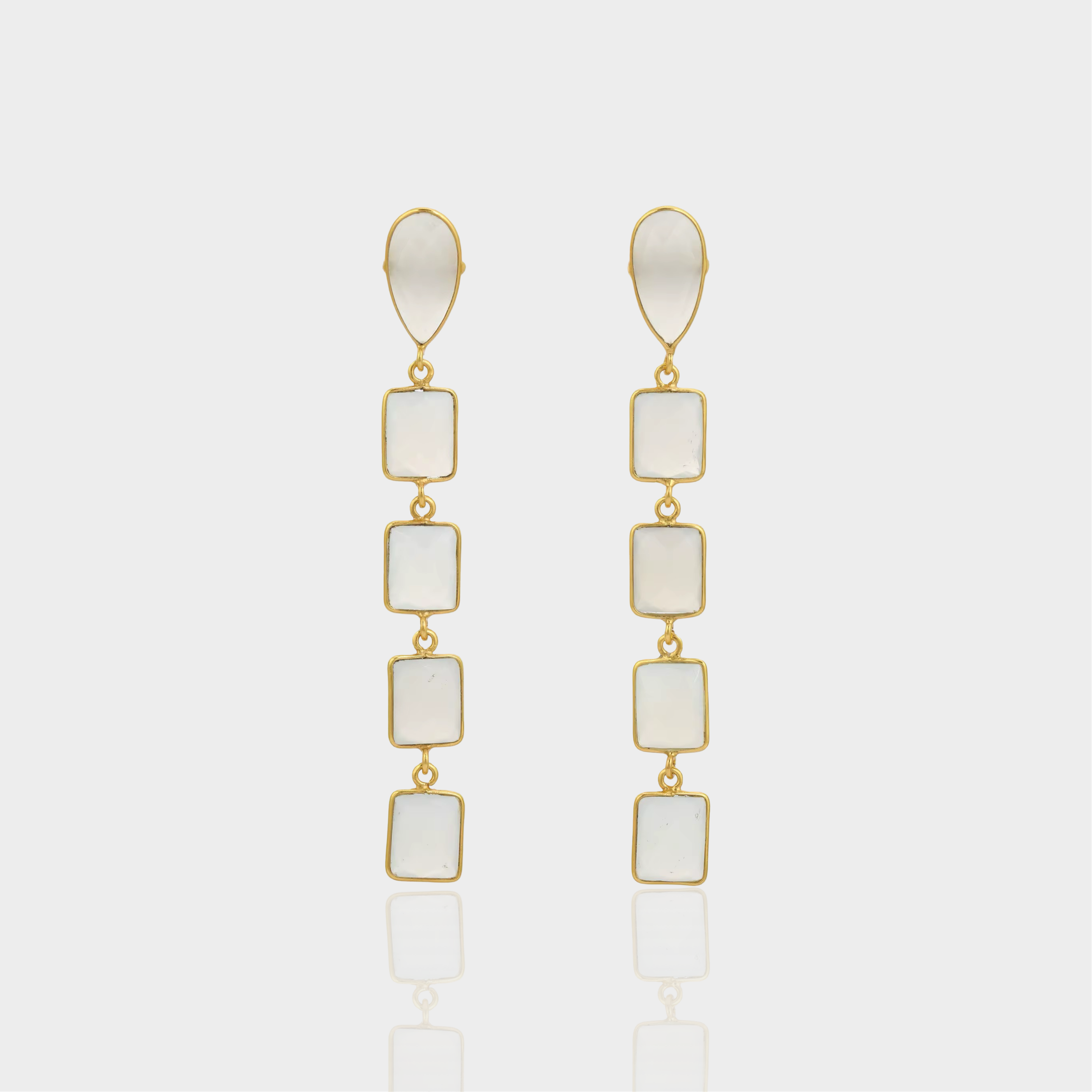 White Chalcedony Earrings