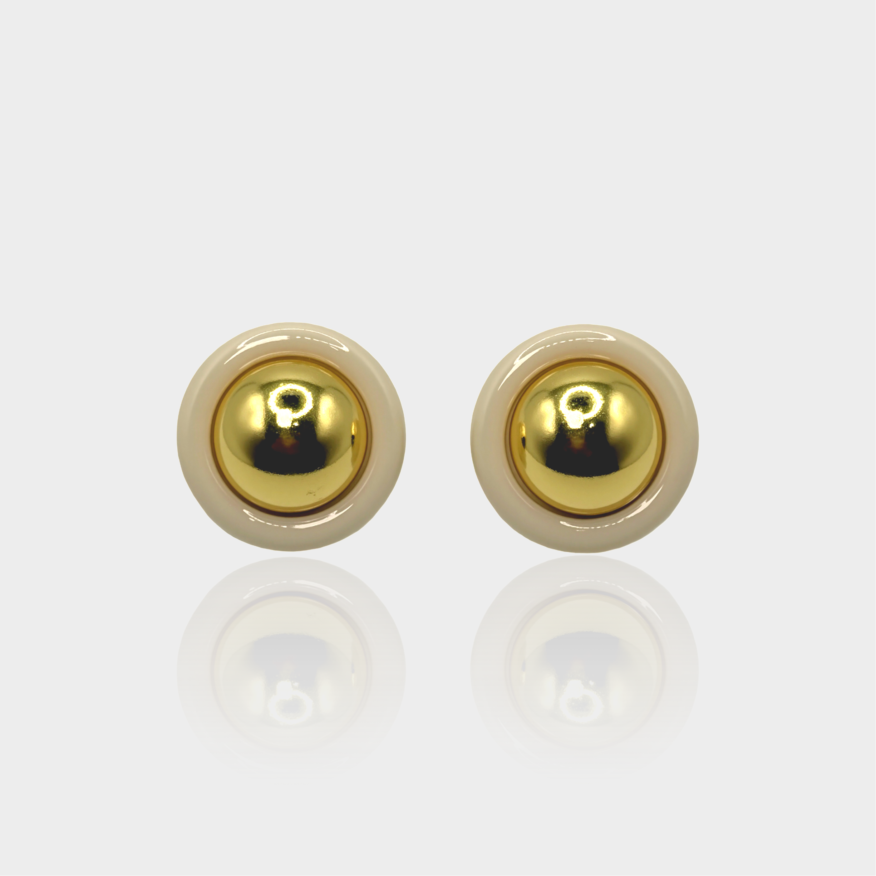 Ivory Enamel Studs