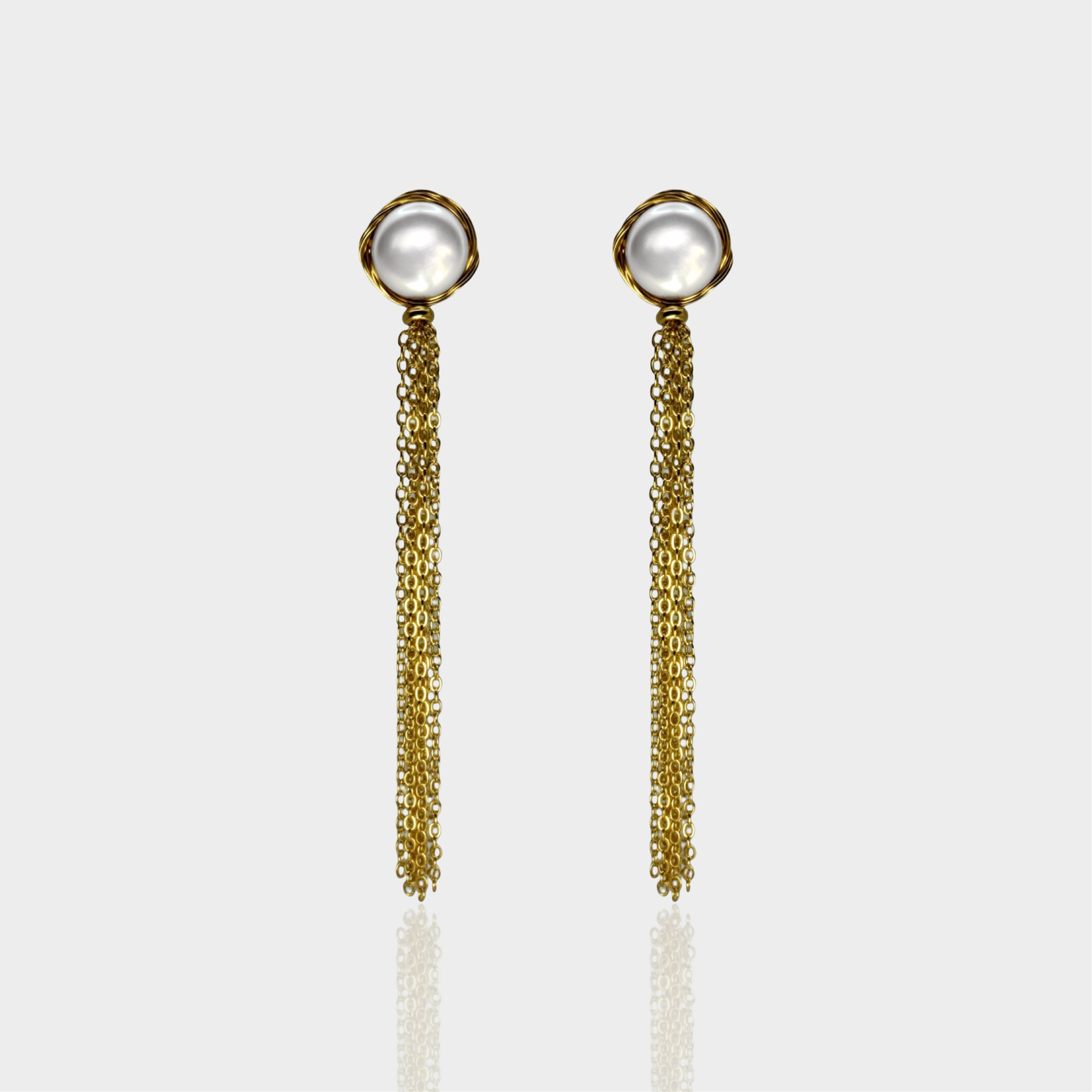 Pearl Tassel Earrings