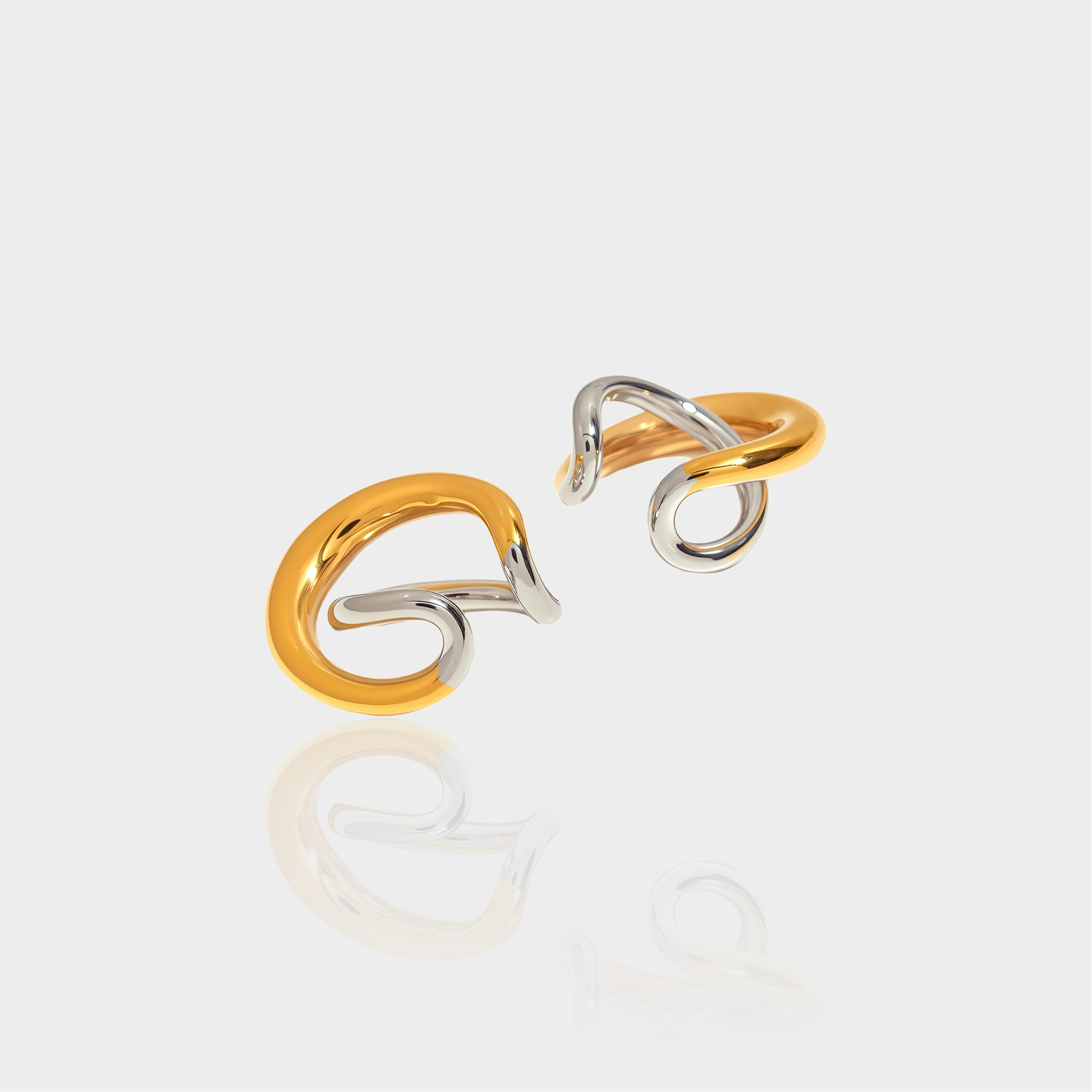 Two Tone “X” Ear Cuff