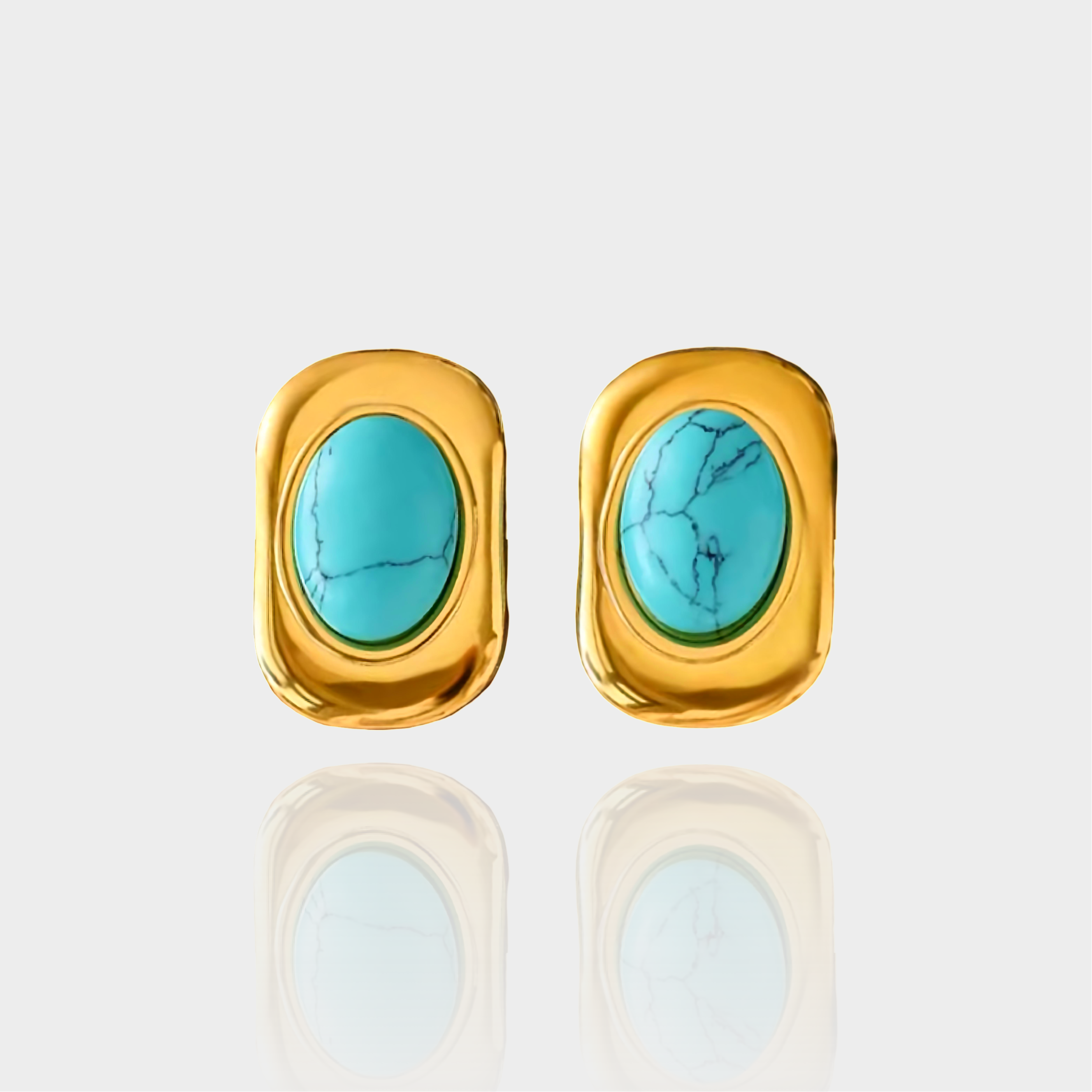 Turquoise Coconut Earrings