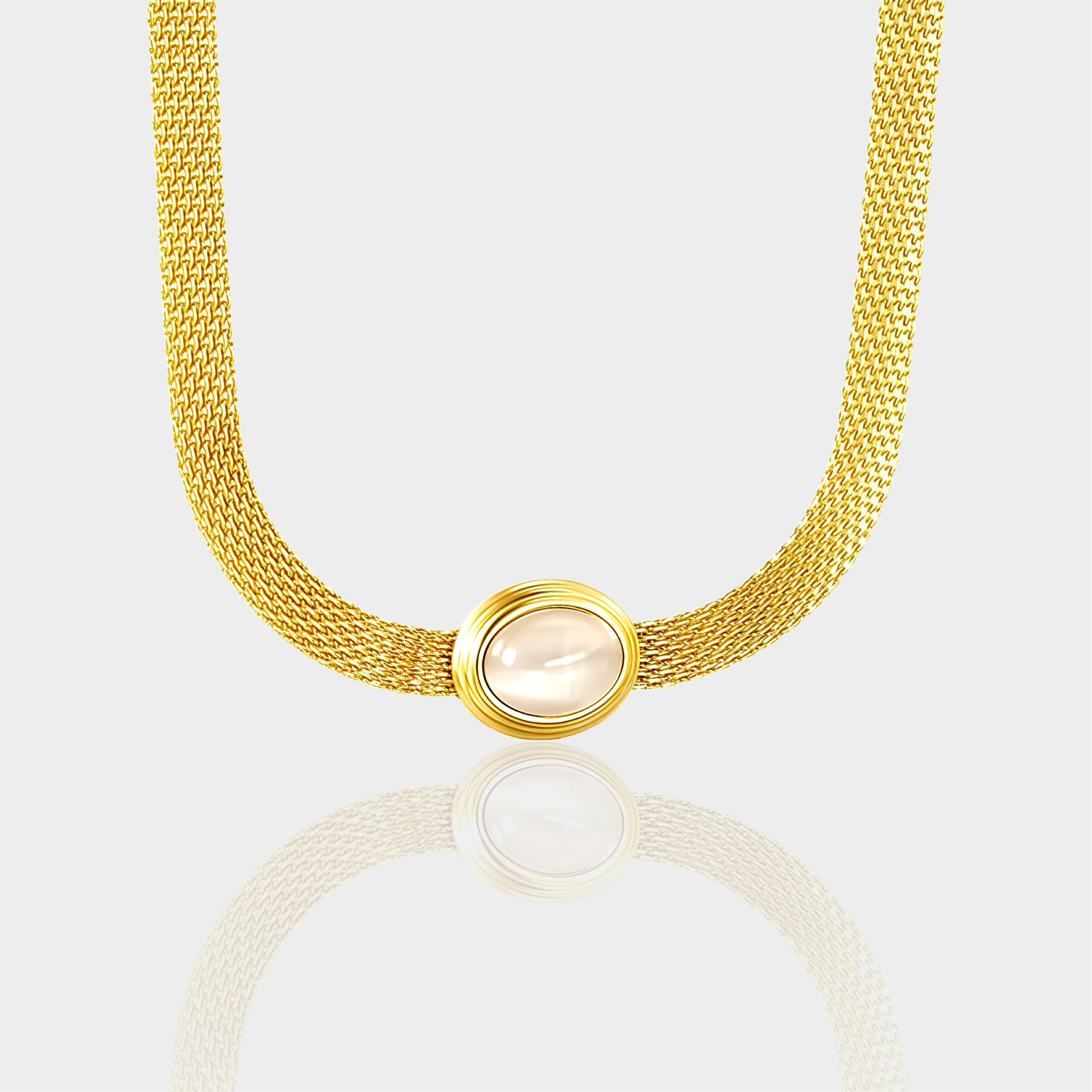 Opal Mesh Necklace