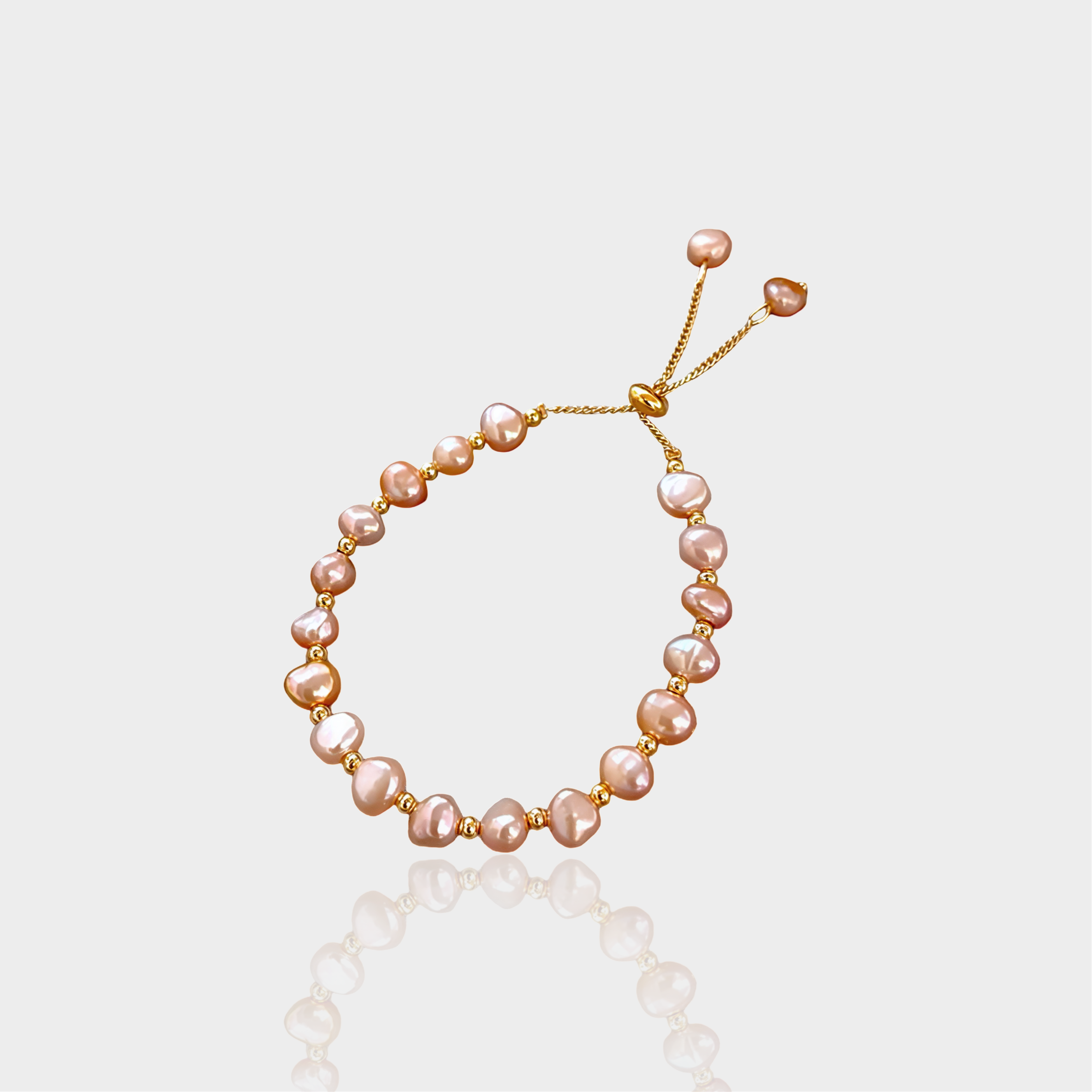 Slide Pink Pearl Bracelet