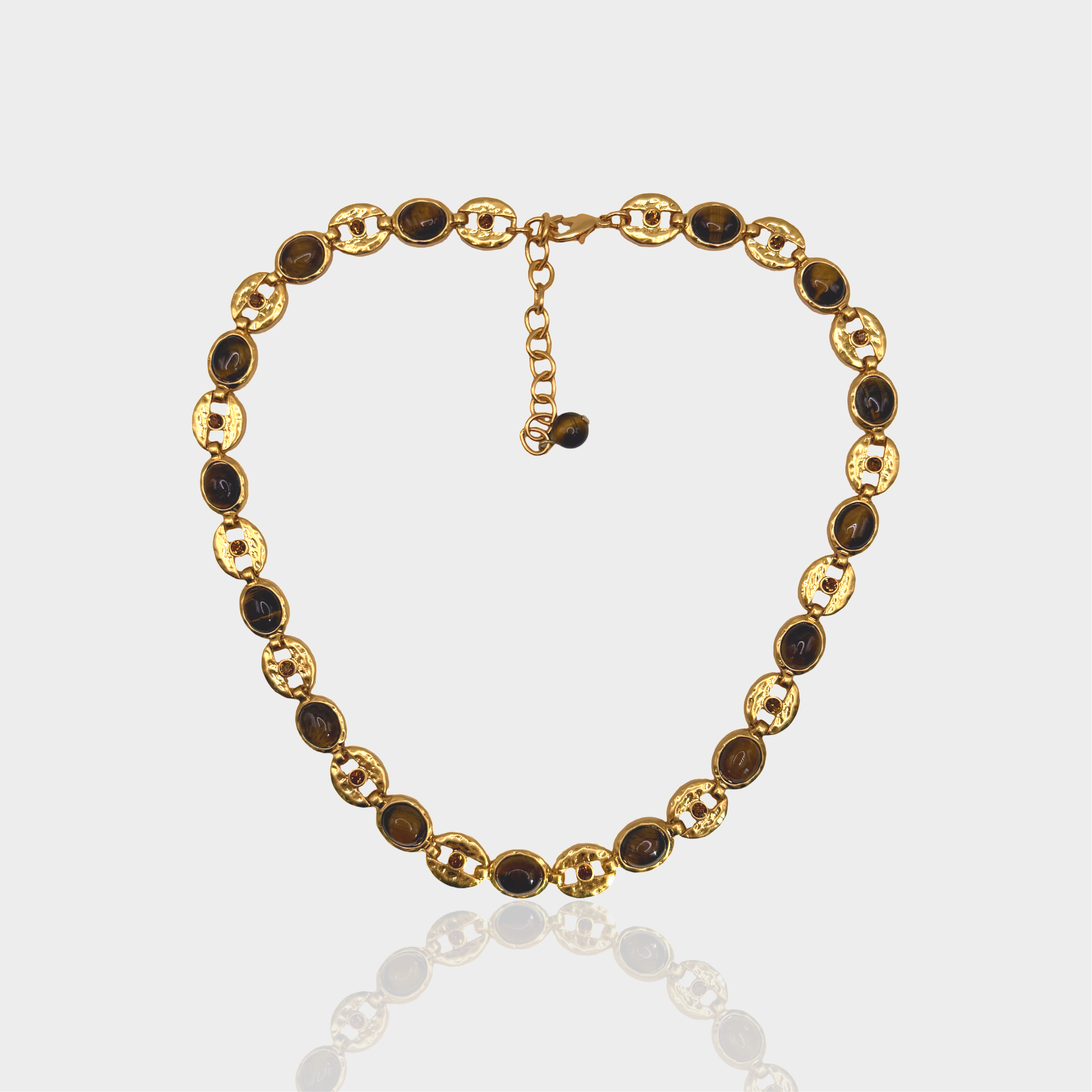 Stone Drop Chain Necklace