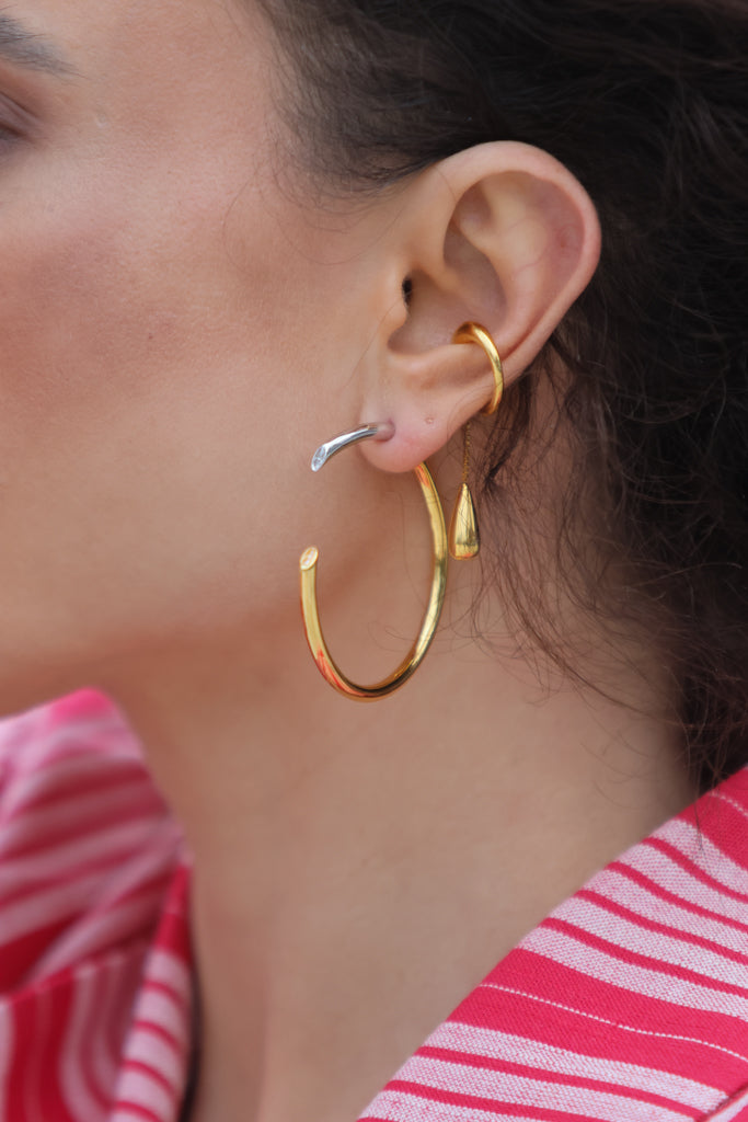 Two Tone Thin Hoops