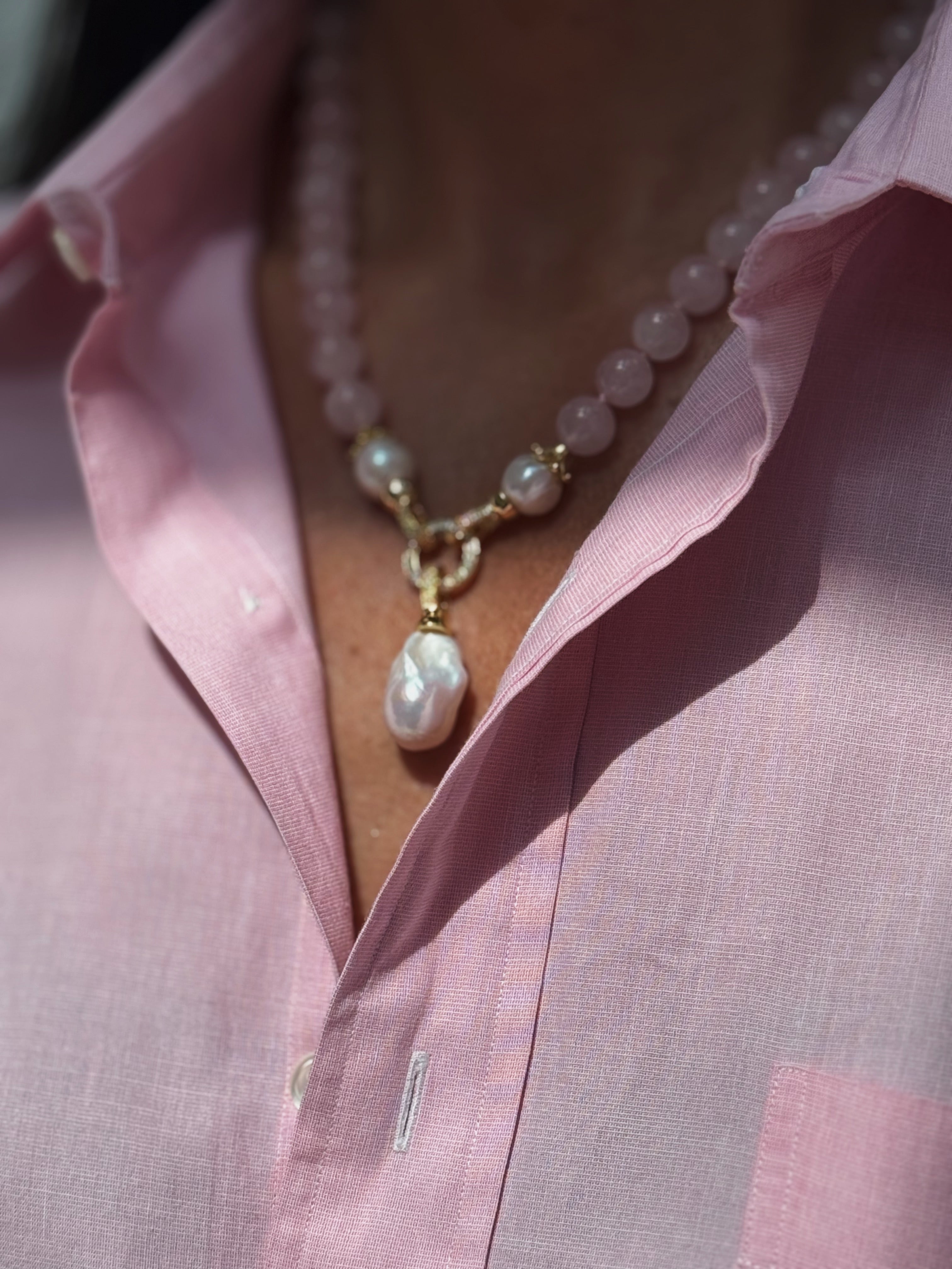 Rose Quartz Lagoon Necklace