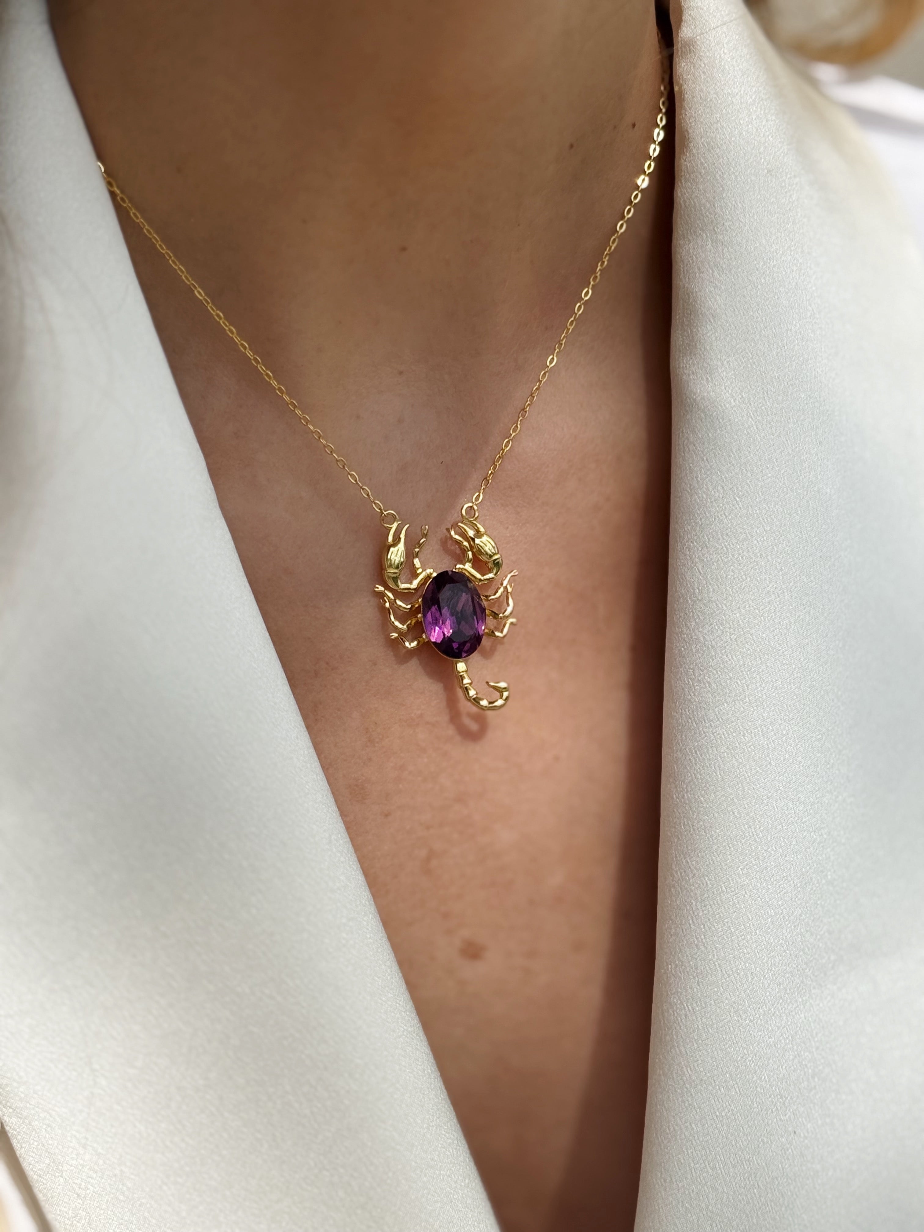 Scorpio Purple Necklace