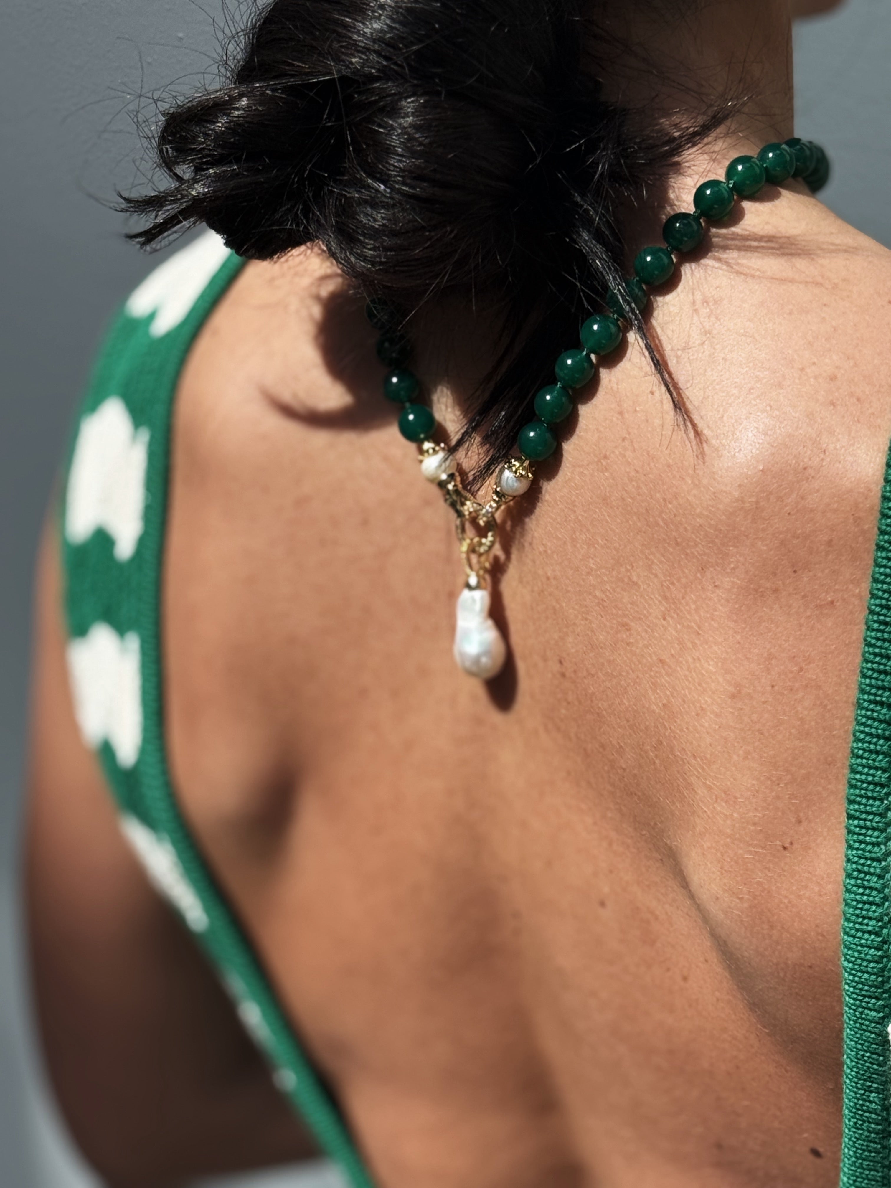 Green Agate Lagoon Necklace