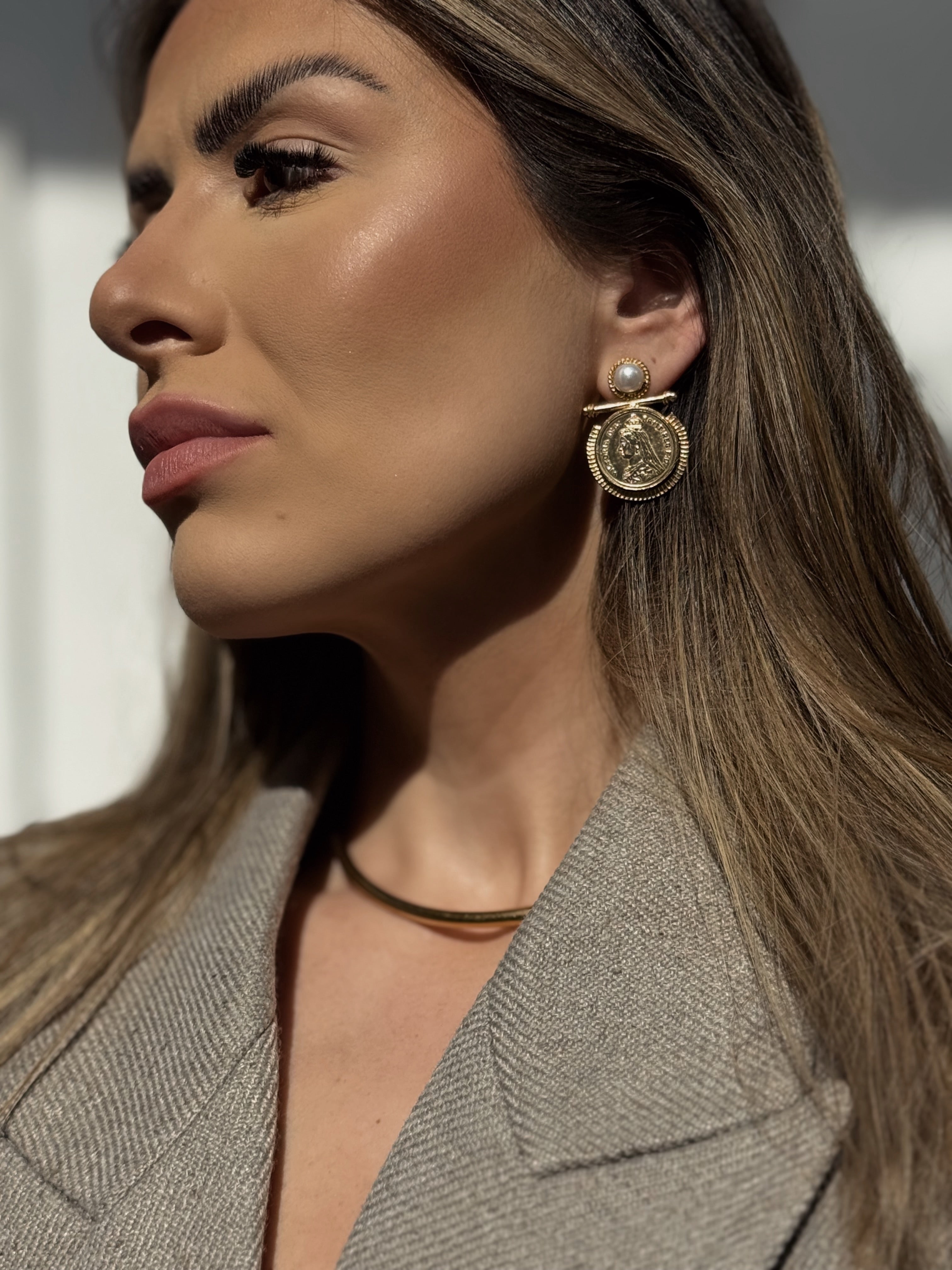 Queen Victoria Coin Earrings