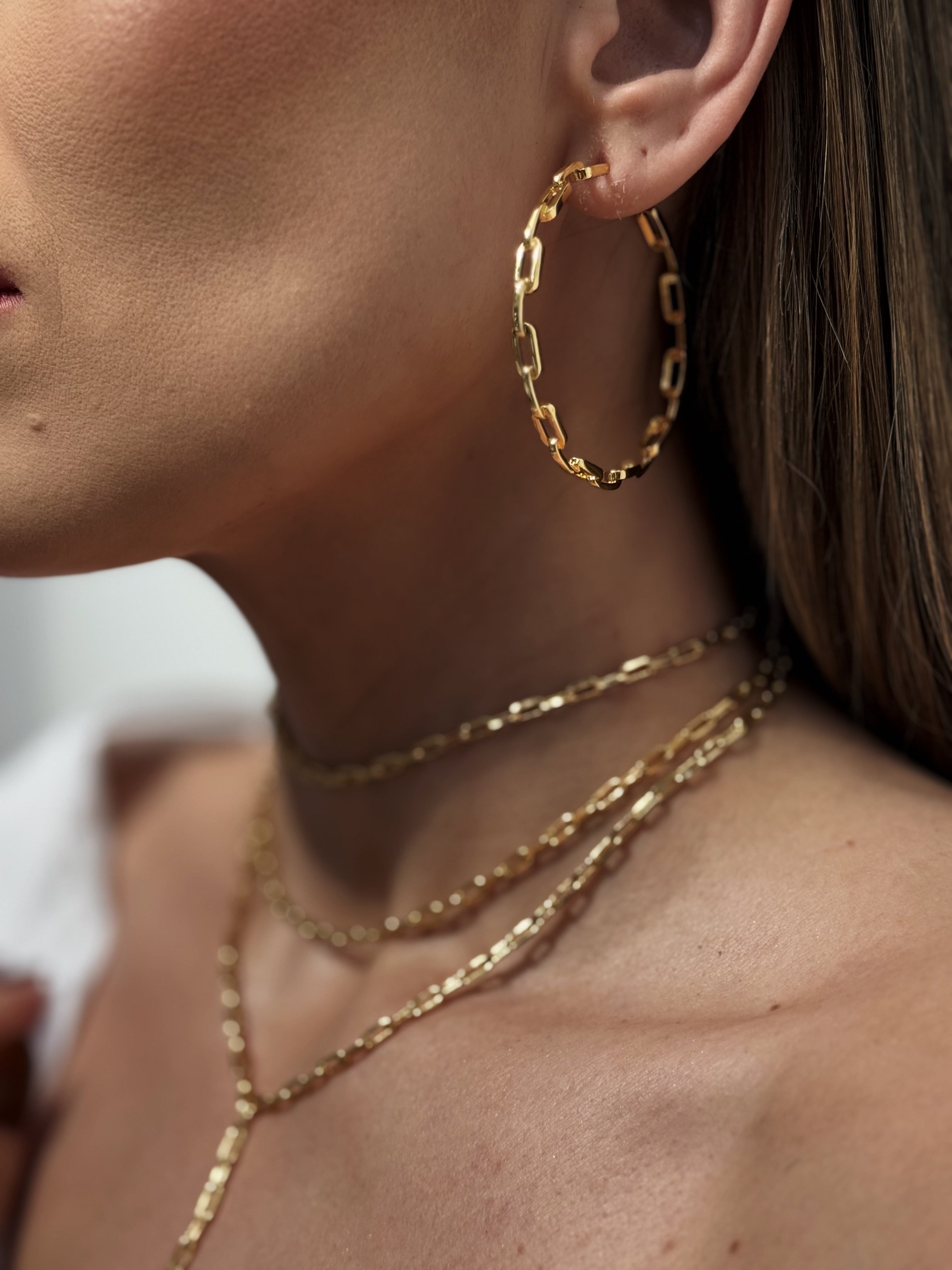 Triple Paperclip Lariat Necklace