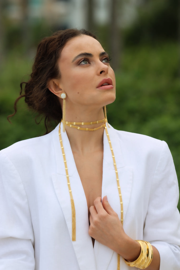 Mesh Lasso Necklace