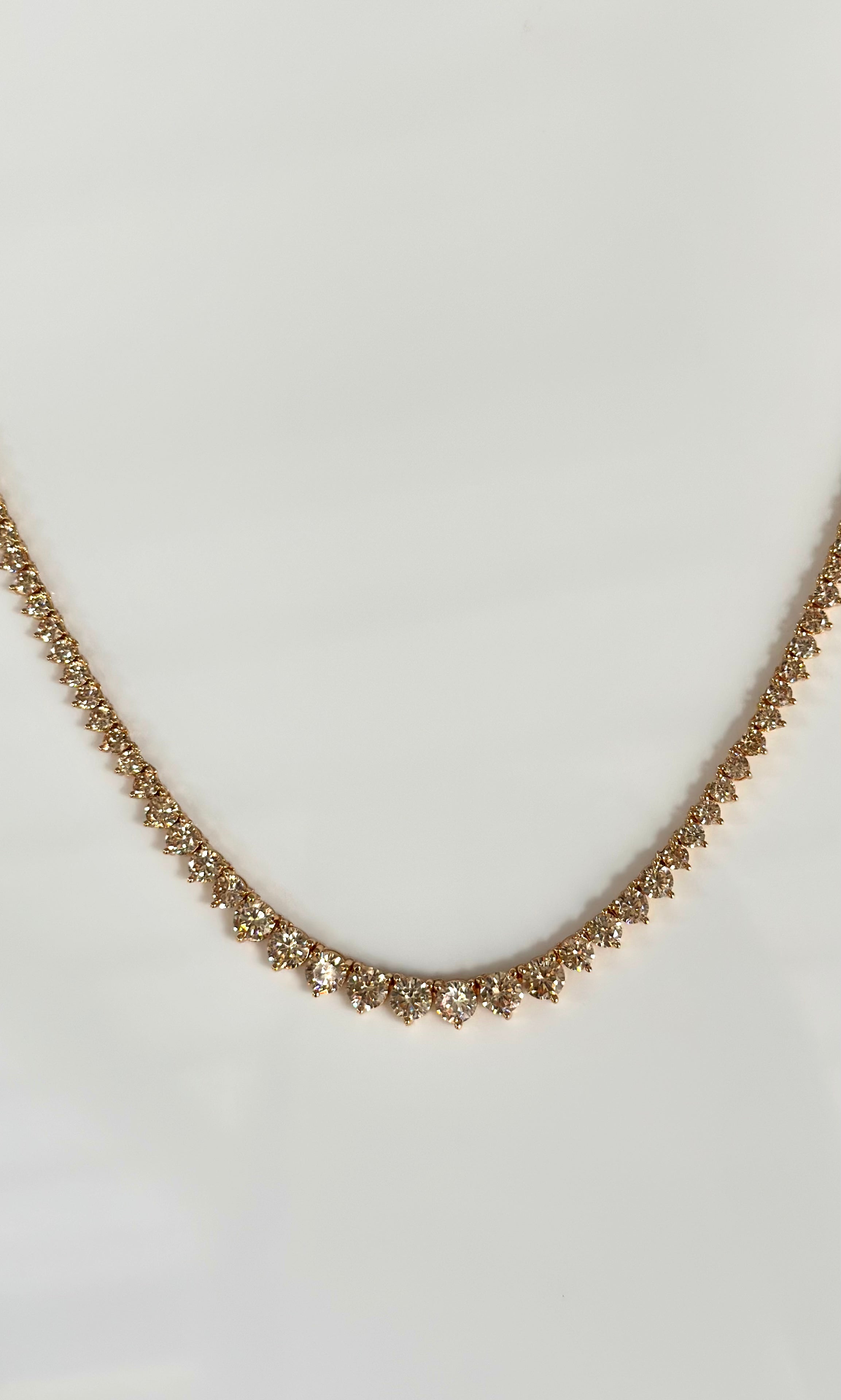 Champagne Tennis necklace