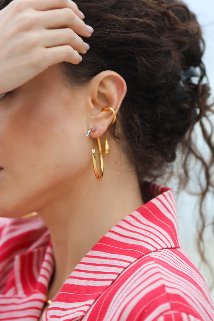 Two Tone Thin Hoops