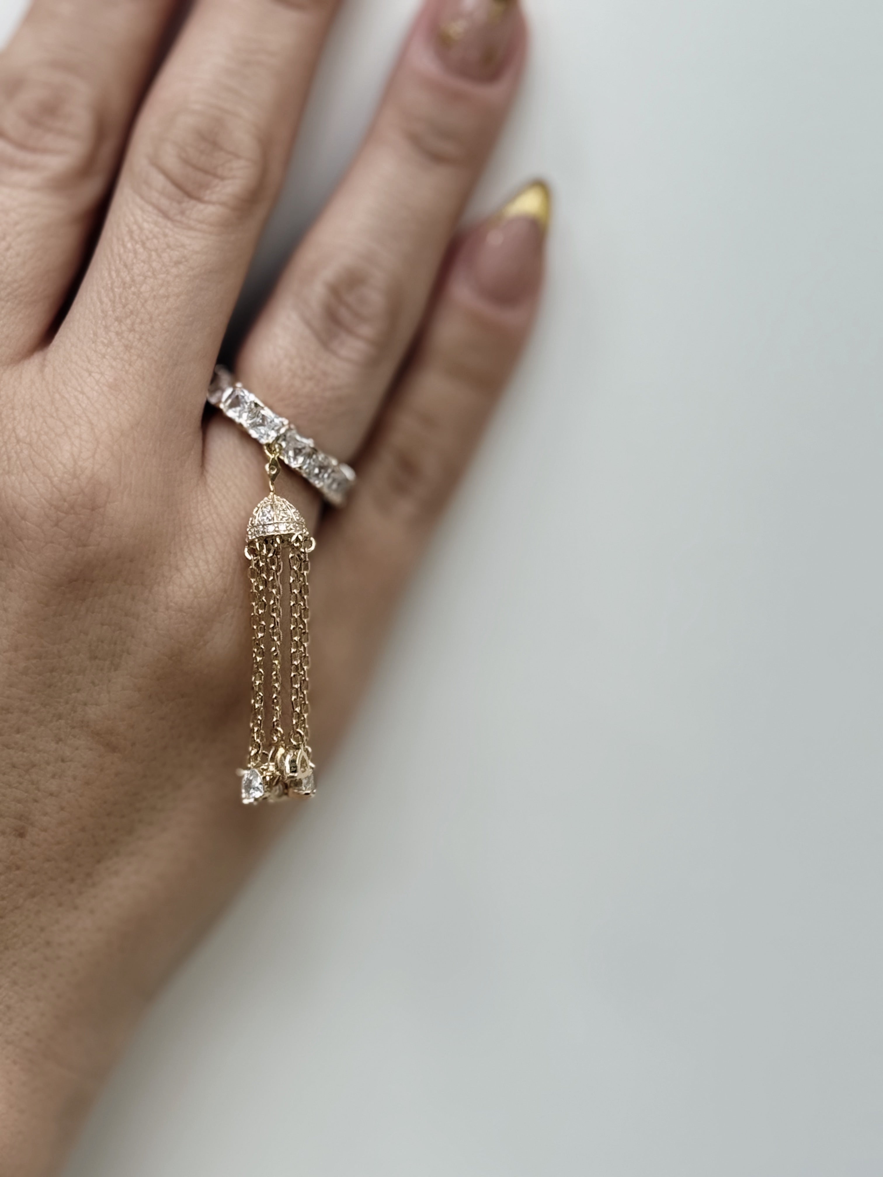 Rainfall Tassel Ring
