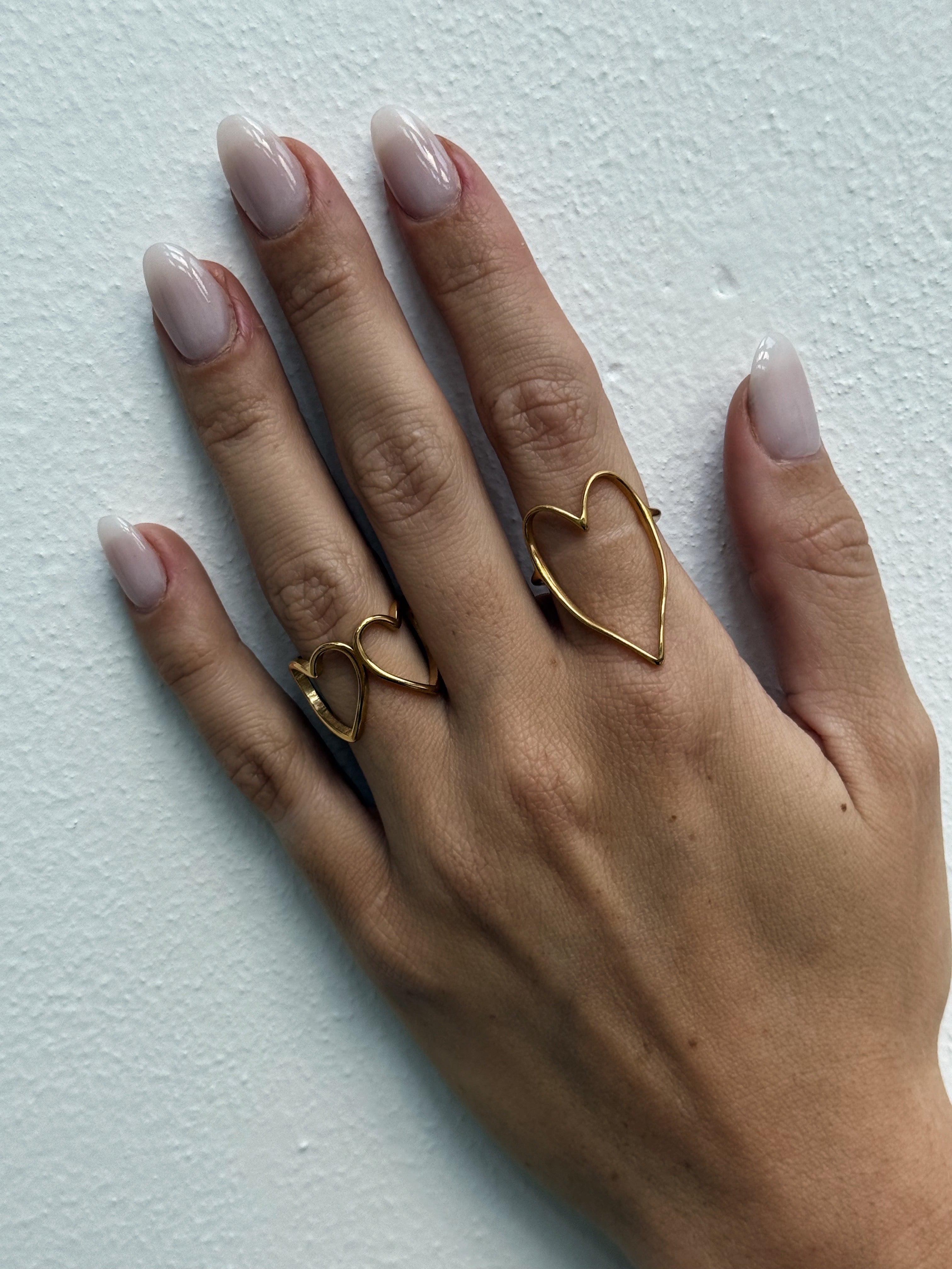 String of Hearts Ring