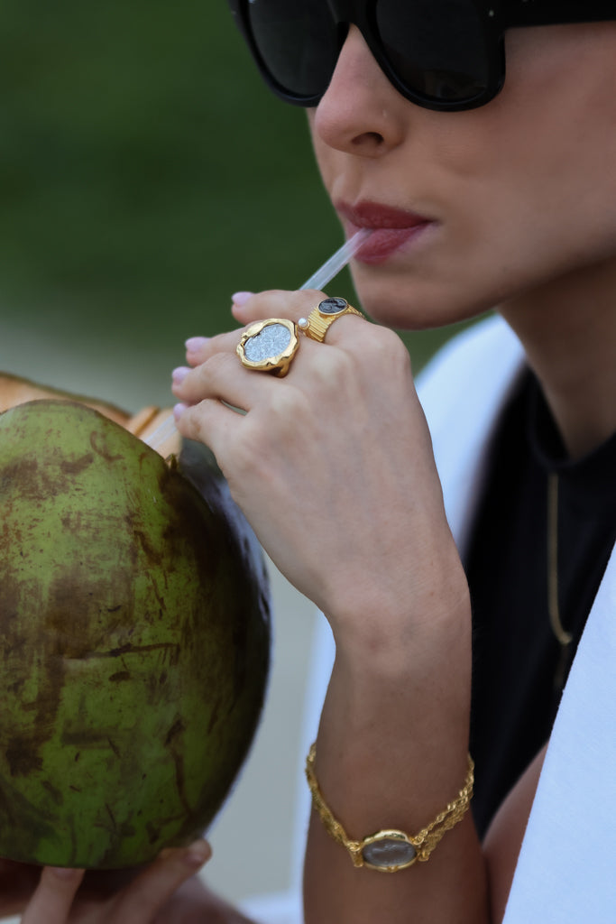 Slated Coin Ring