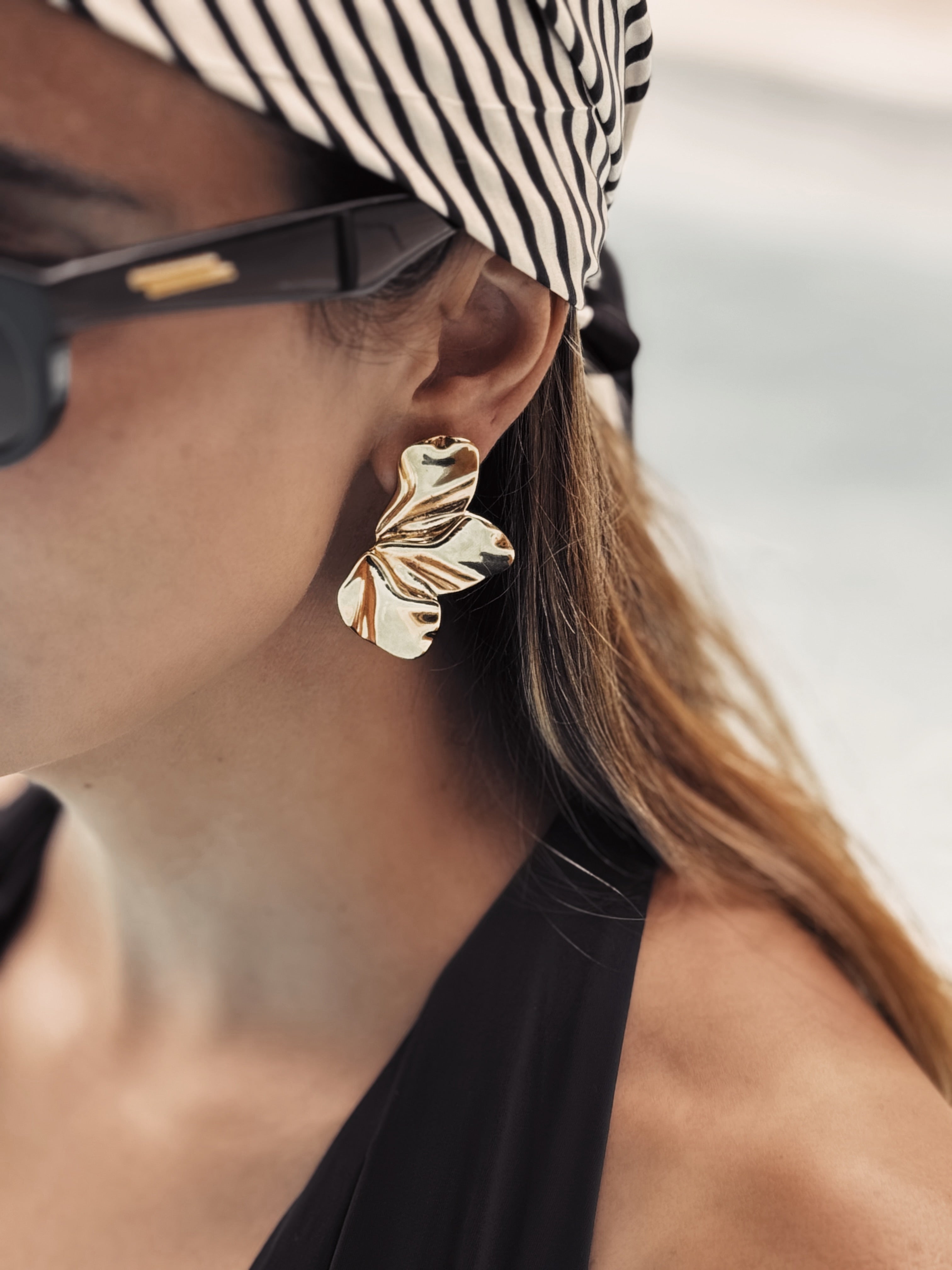 Scarlet Petal Earrings