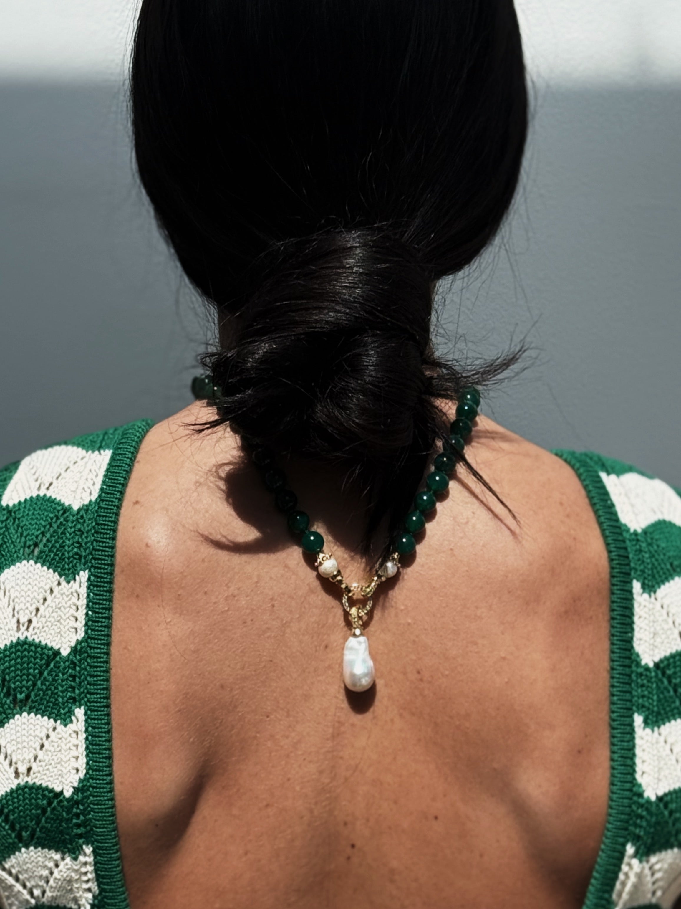 Green Agate Lagoon Necklace