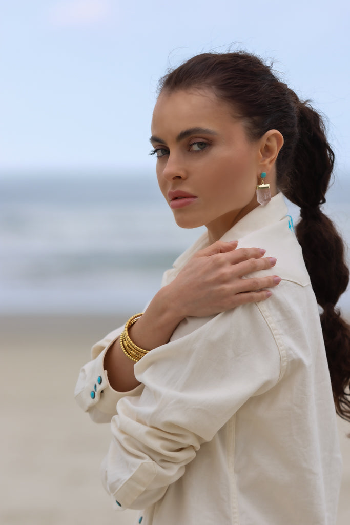 Turquoise Crystal Earrings