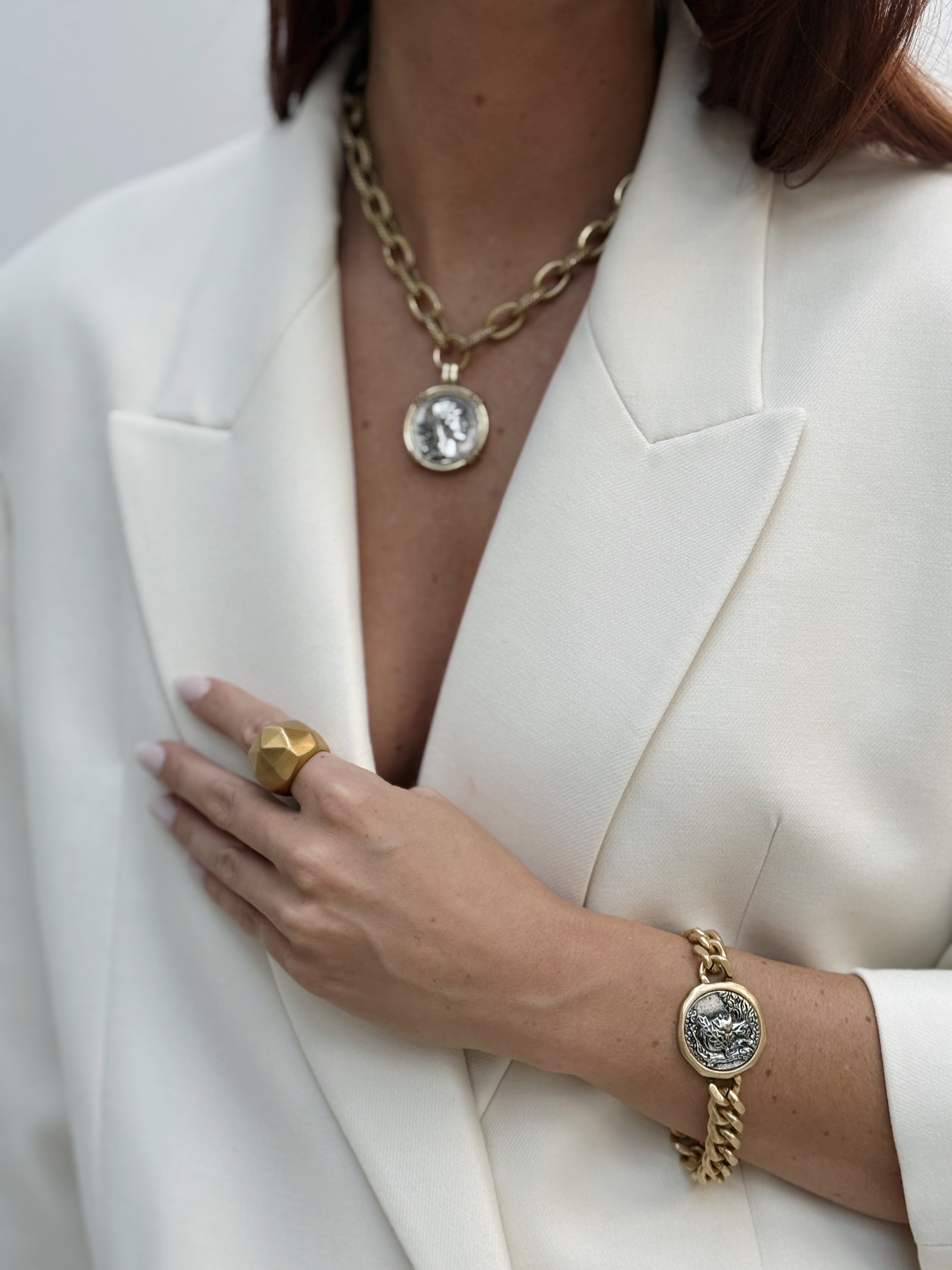 Brushed Gold Ring