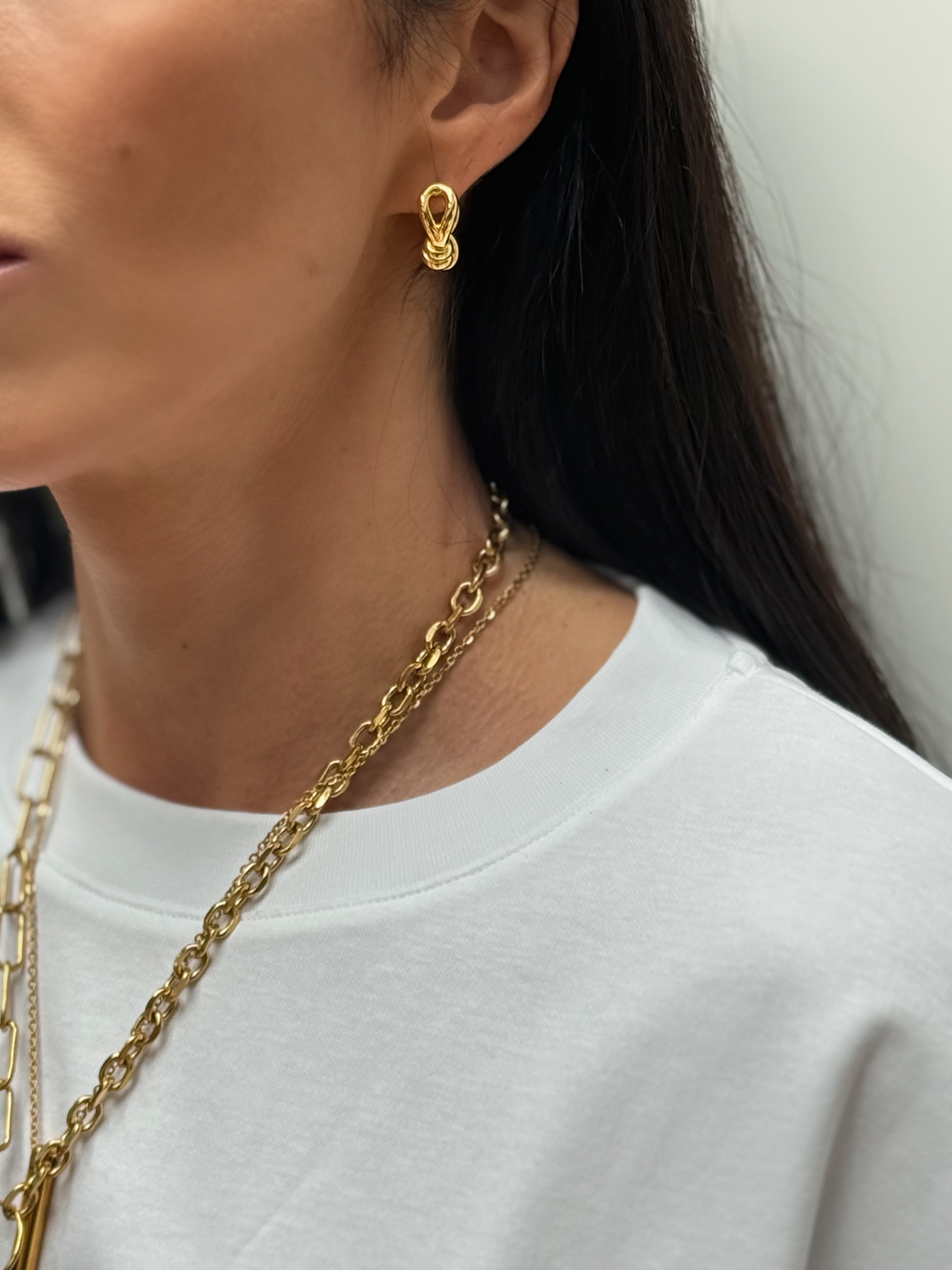 Knot Hoop Earrings