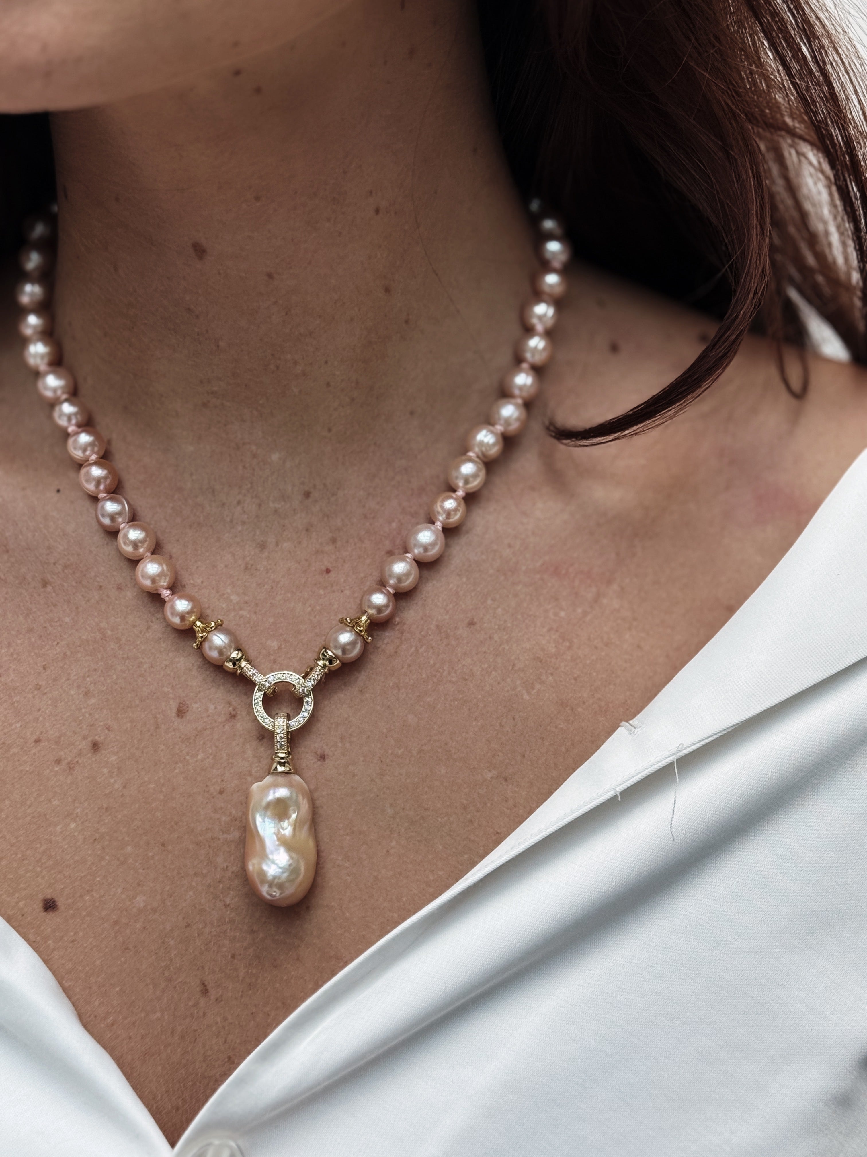 Pink Pearl Lagoon Necklace