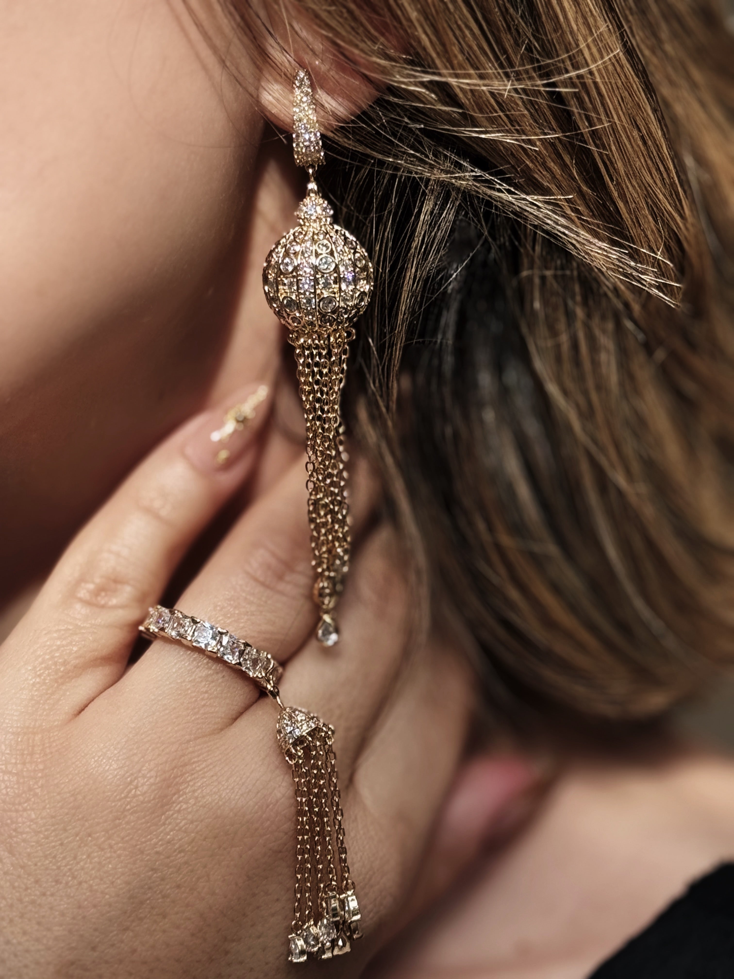 Rainfall Tassel Ring