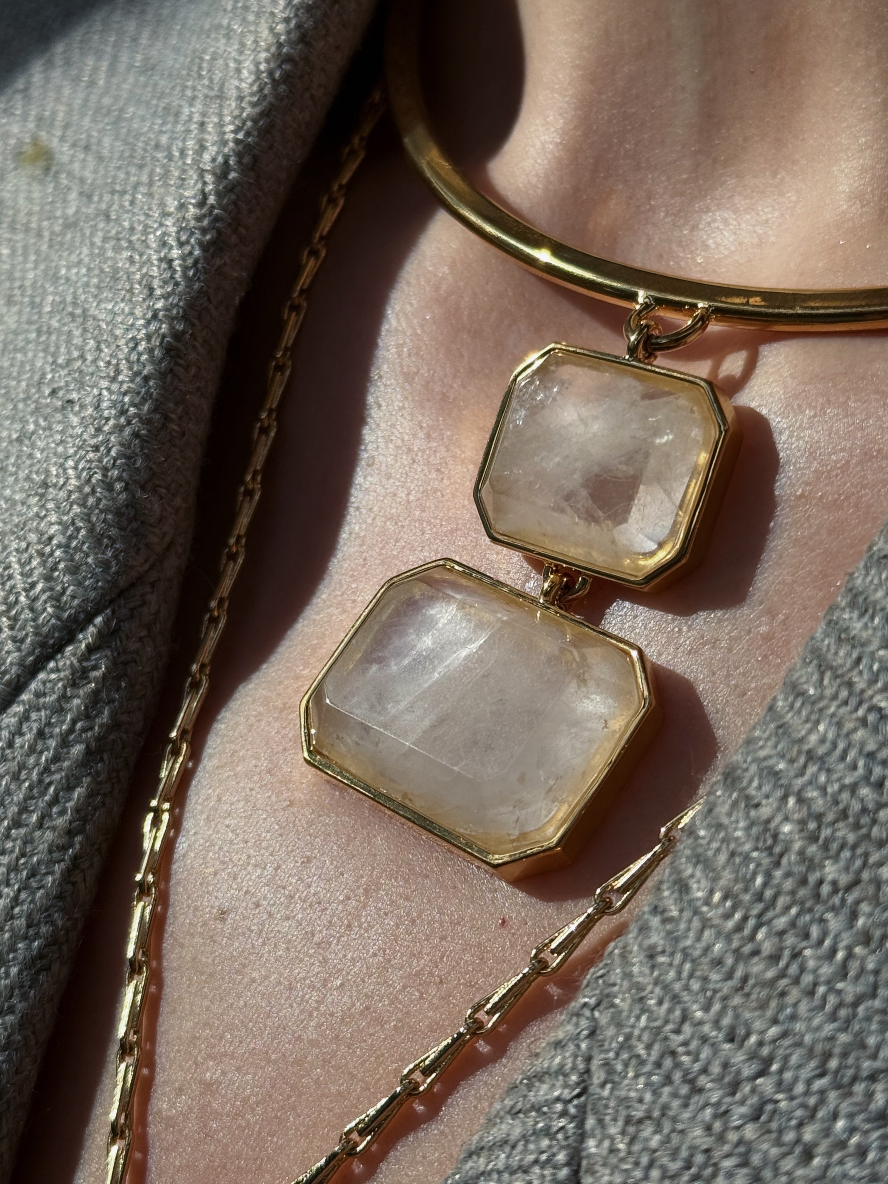 Crystal Pendant Choker