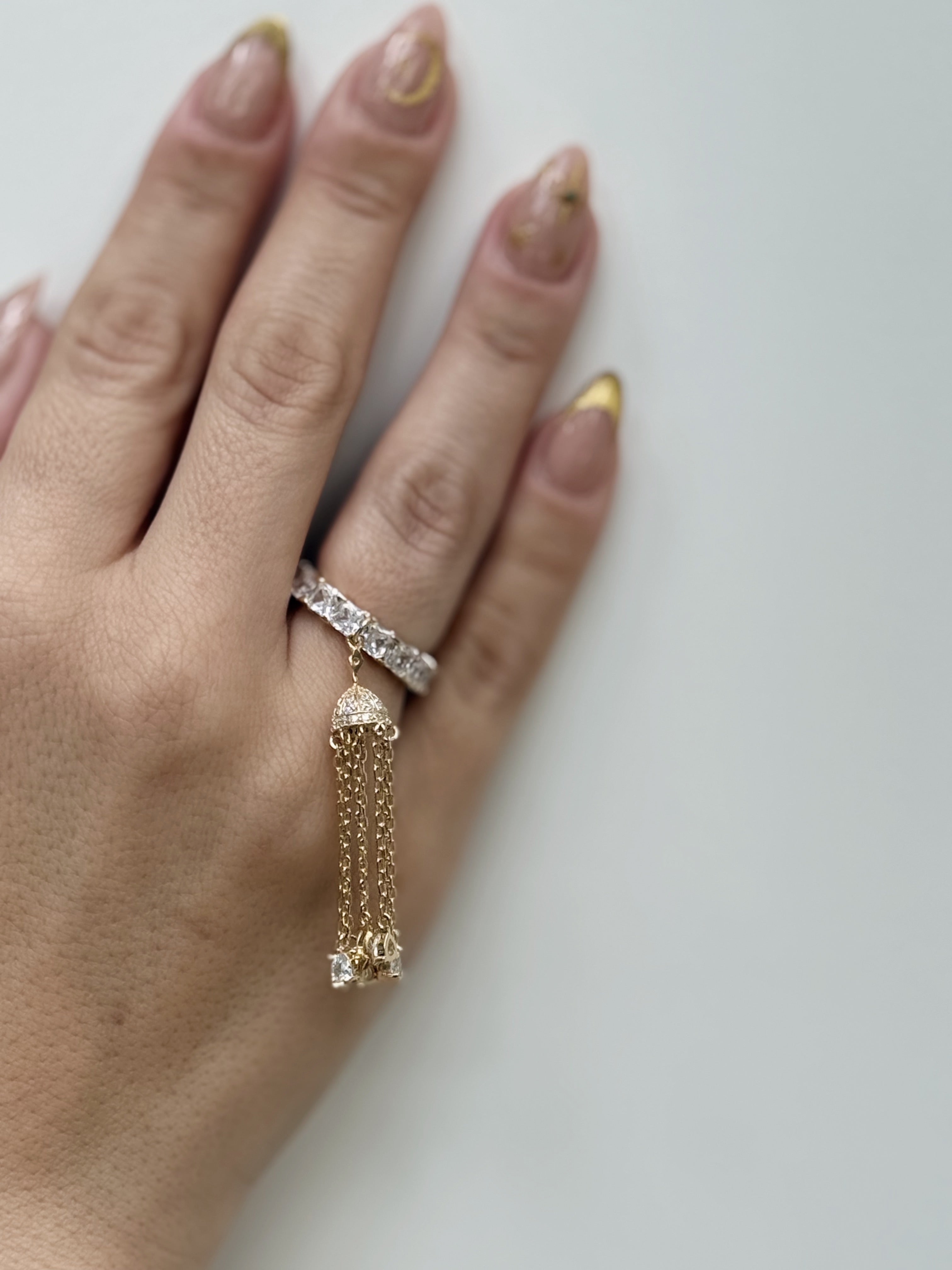 Rainfall Tassel Ring