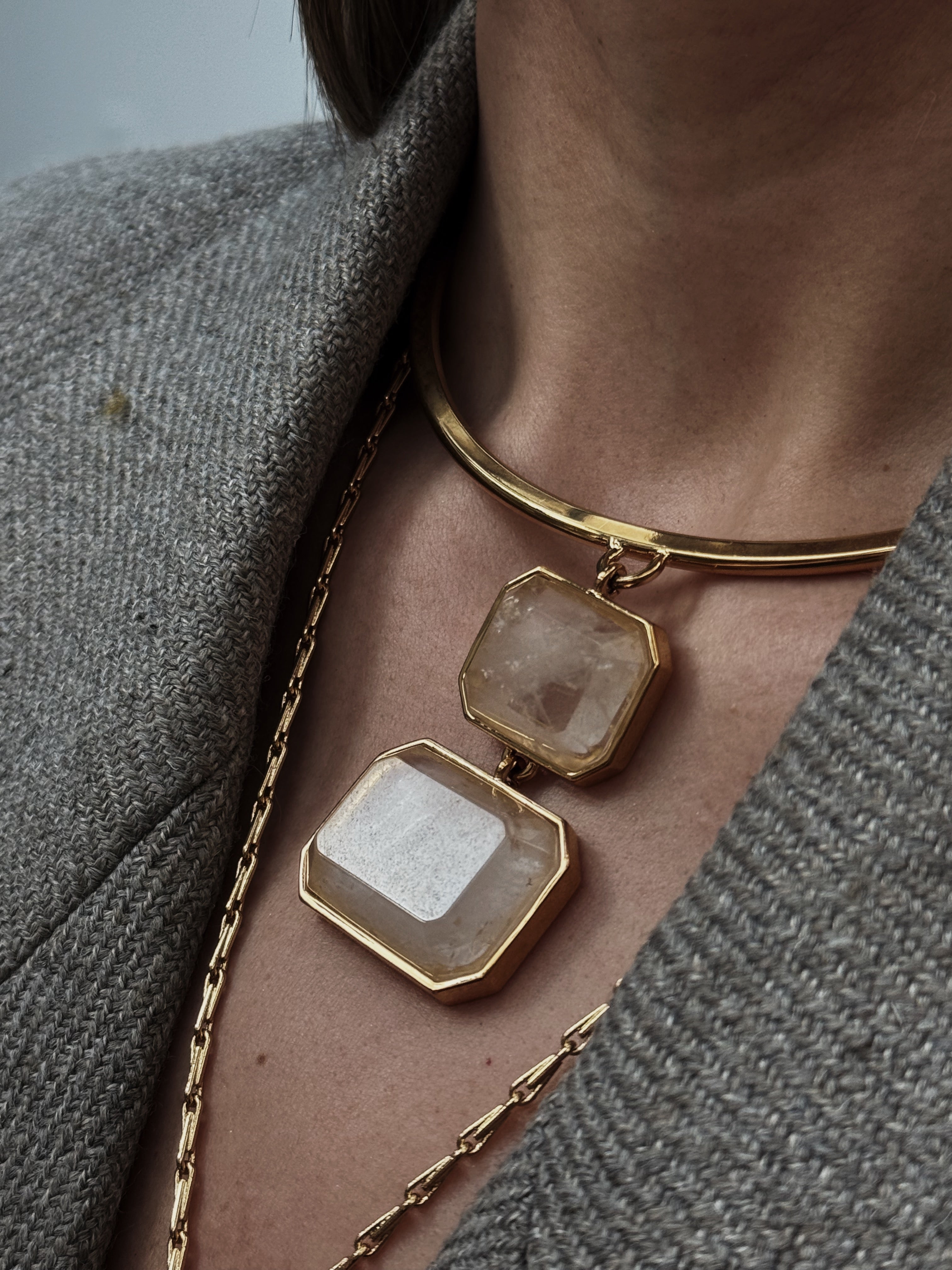 Crystal Pendant Choker