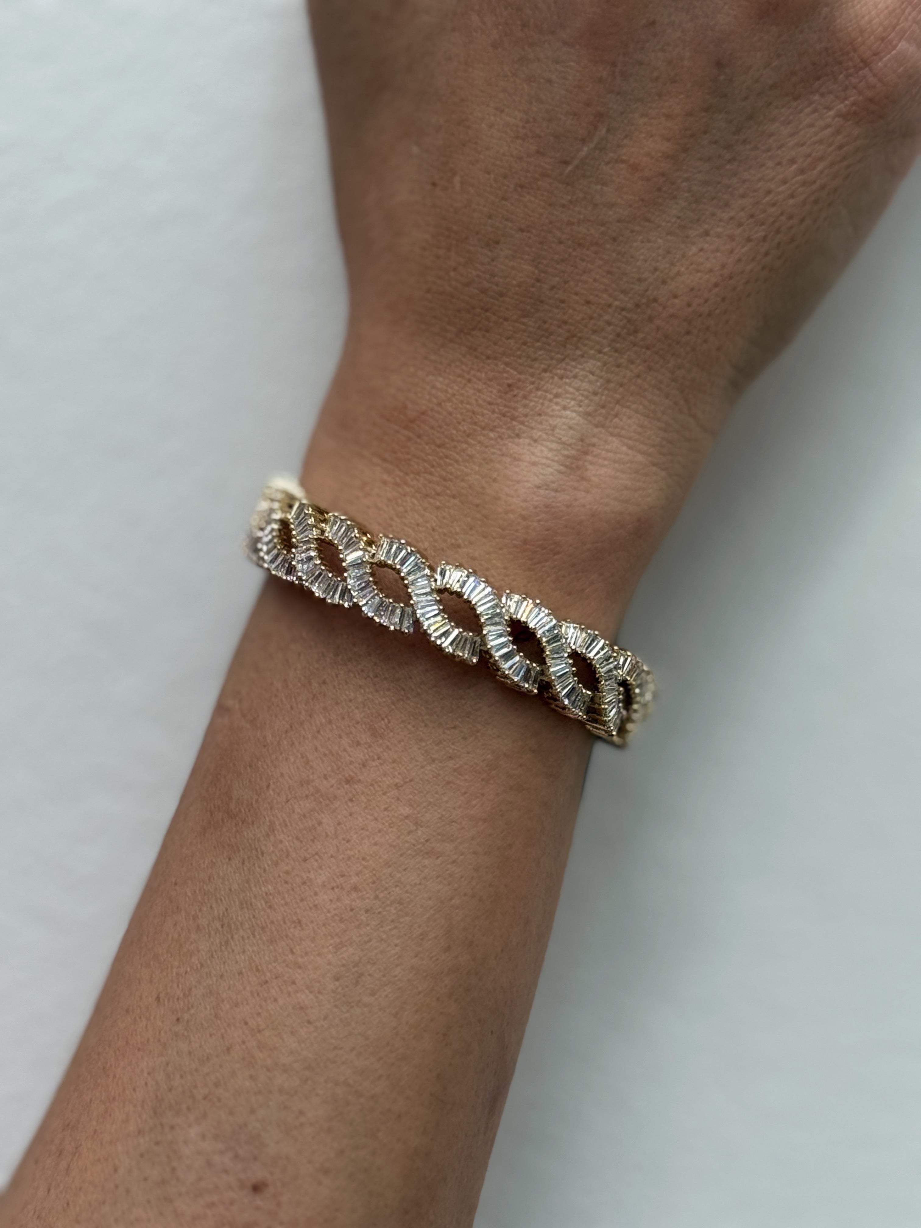 Infinity Frost Cuff Bracelet