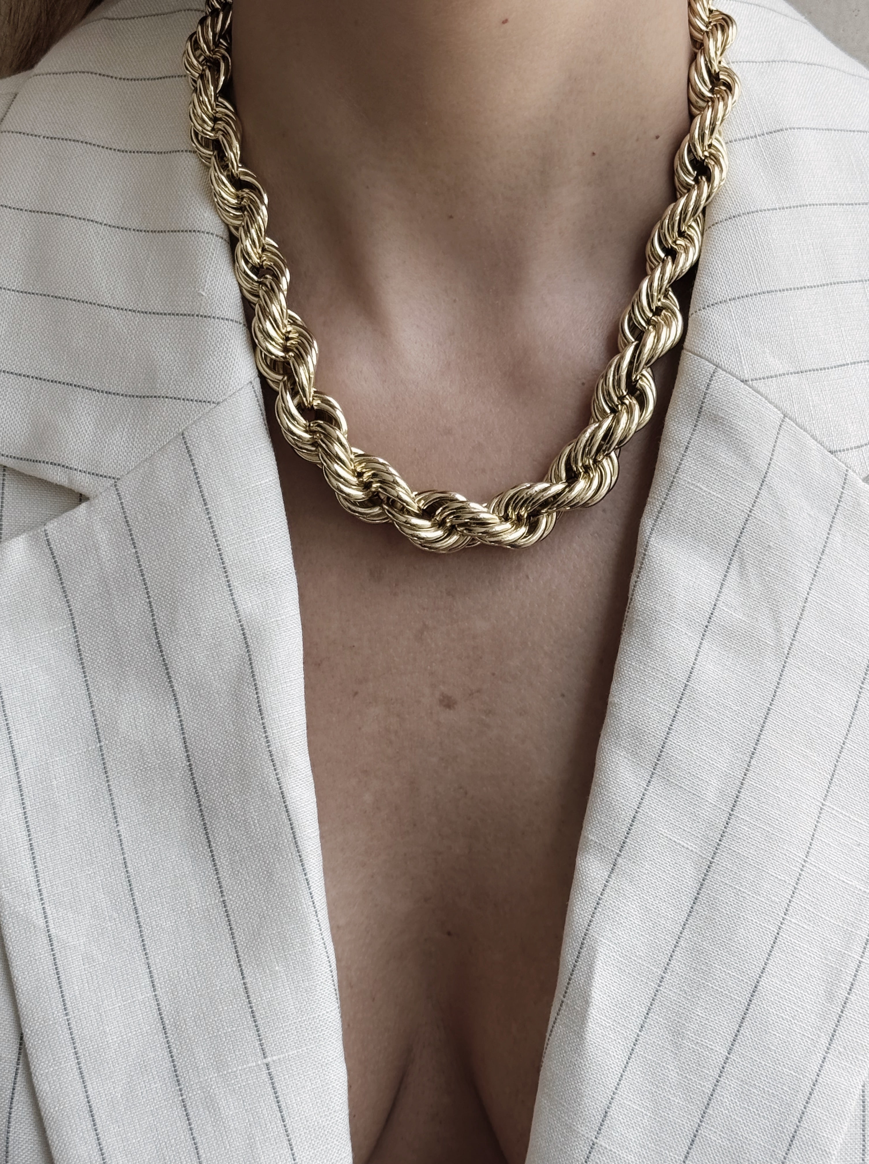Graduated Rope Chain Necklace