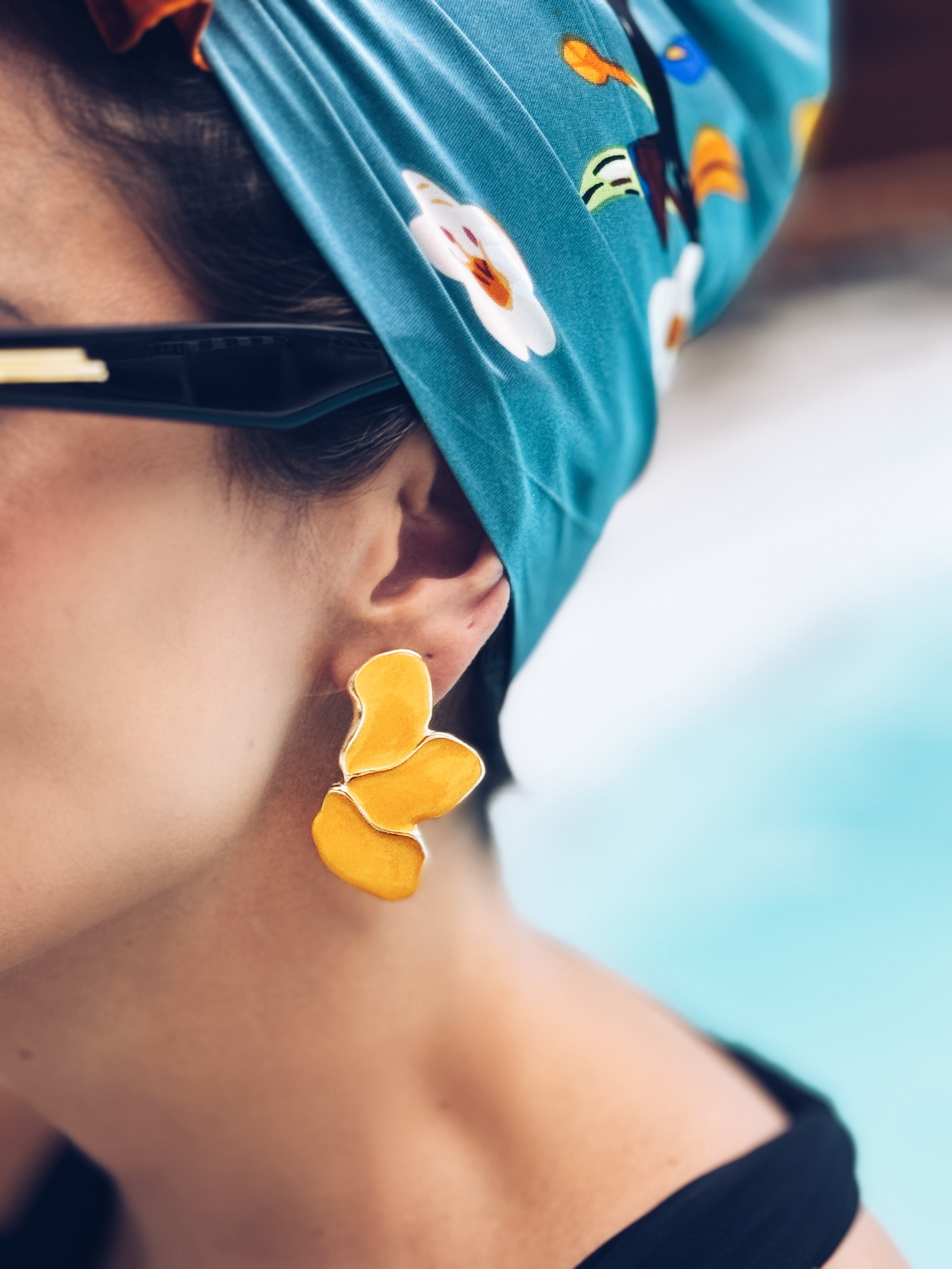 Scarlet Petal Earrings