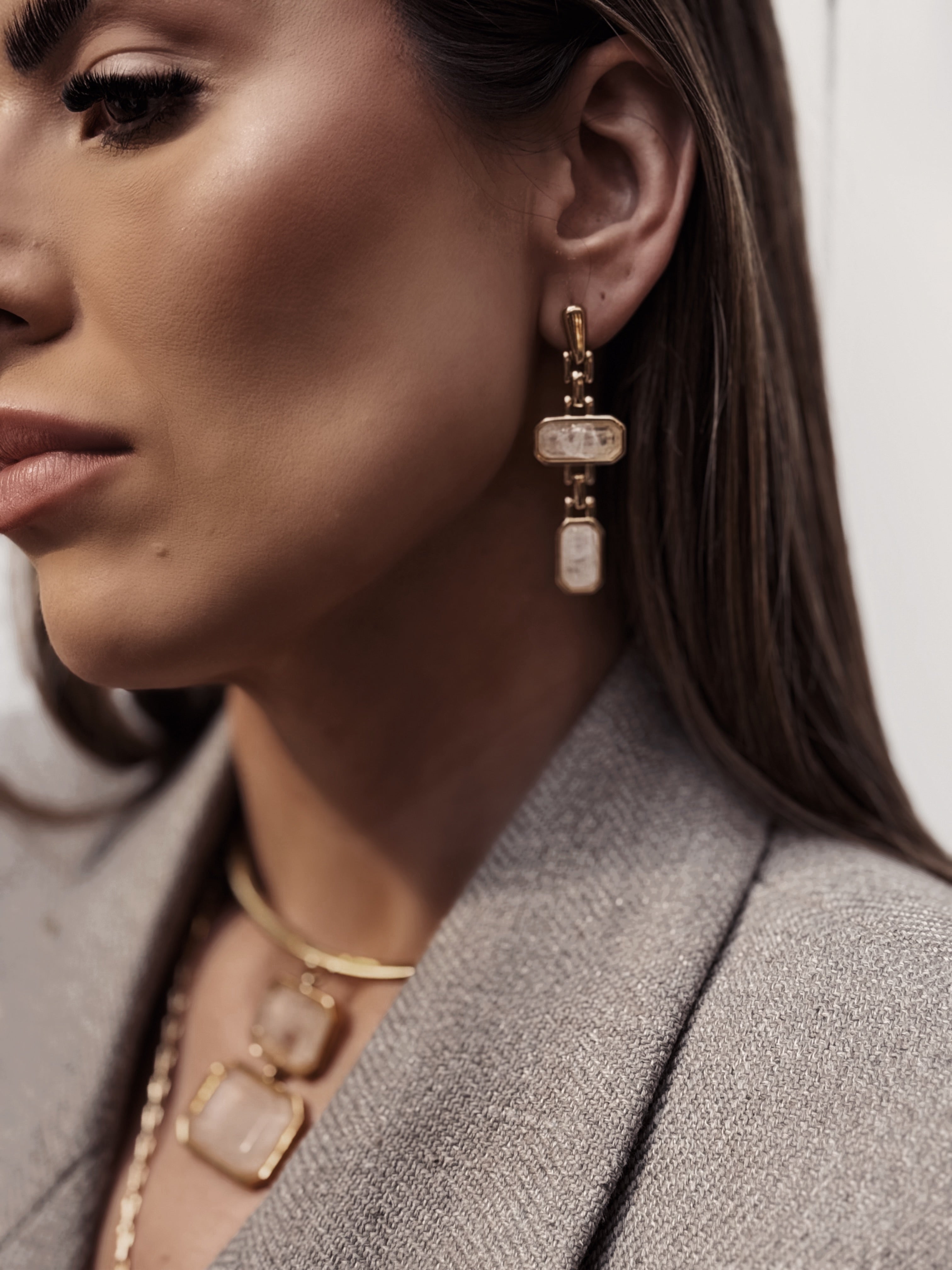 Crystal Pendant Earrings